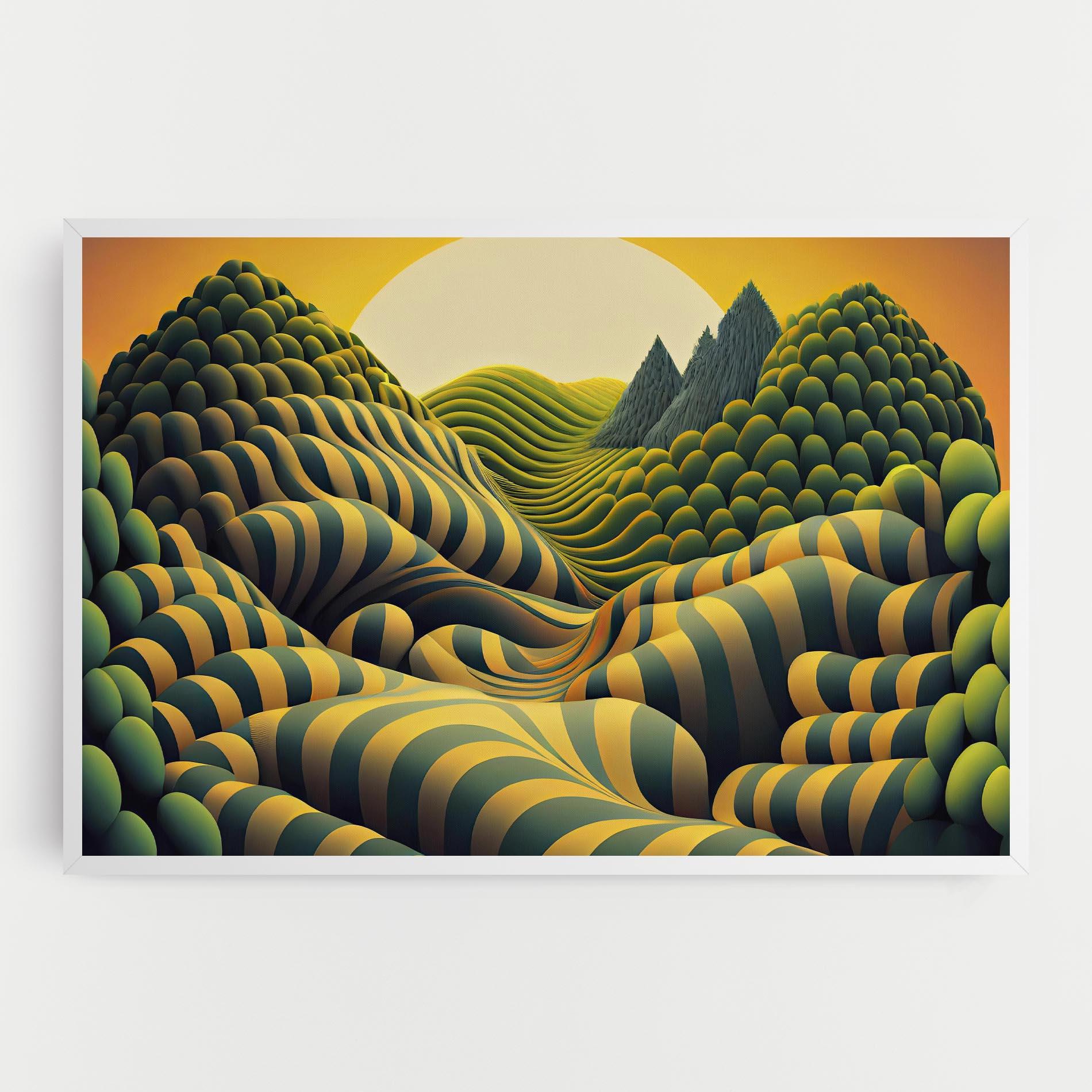 Leinwandbild Green Yellow View mockup 0