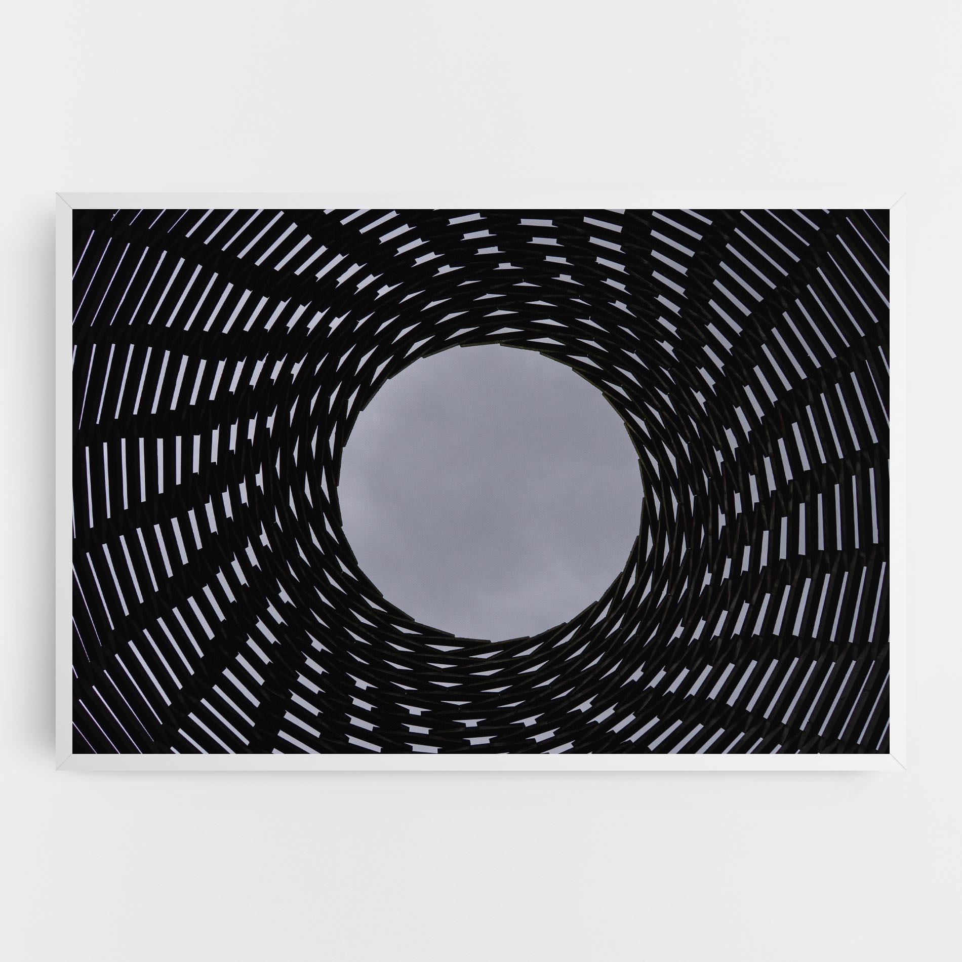 Leinwandbild Grey Circle Lines mockup 0