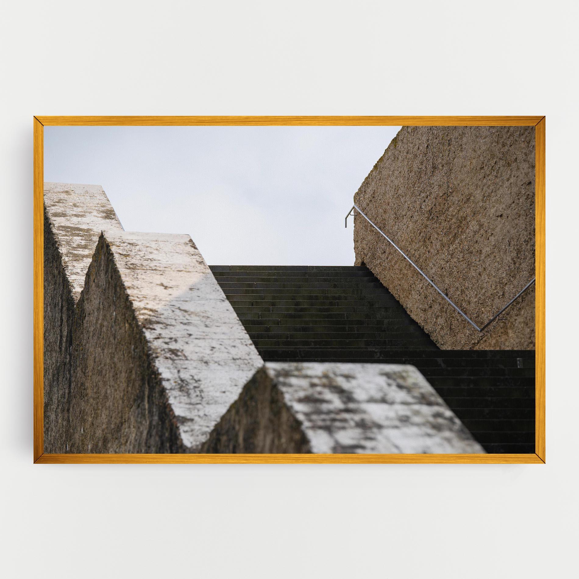 Leinwandbild Black Stairs mockup 0