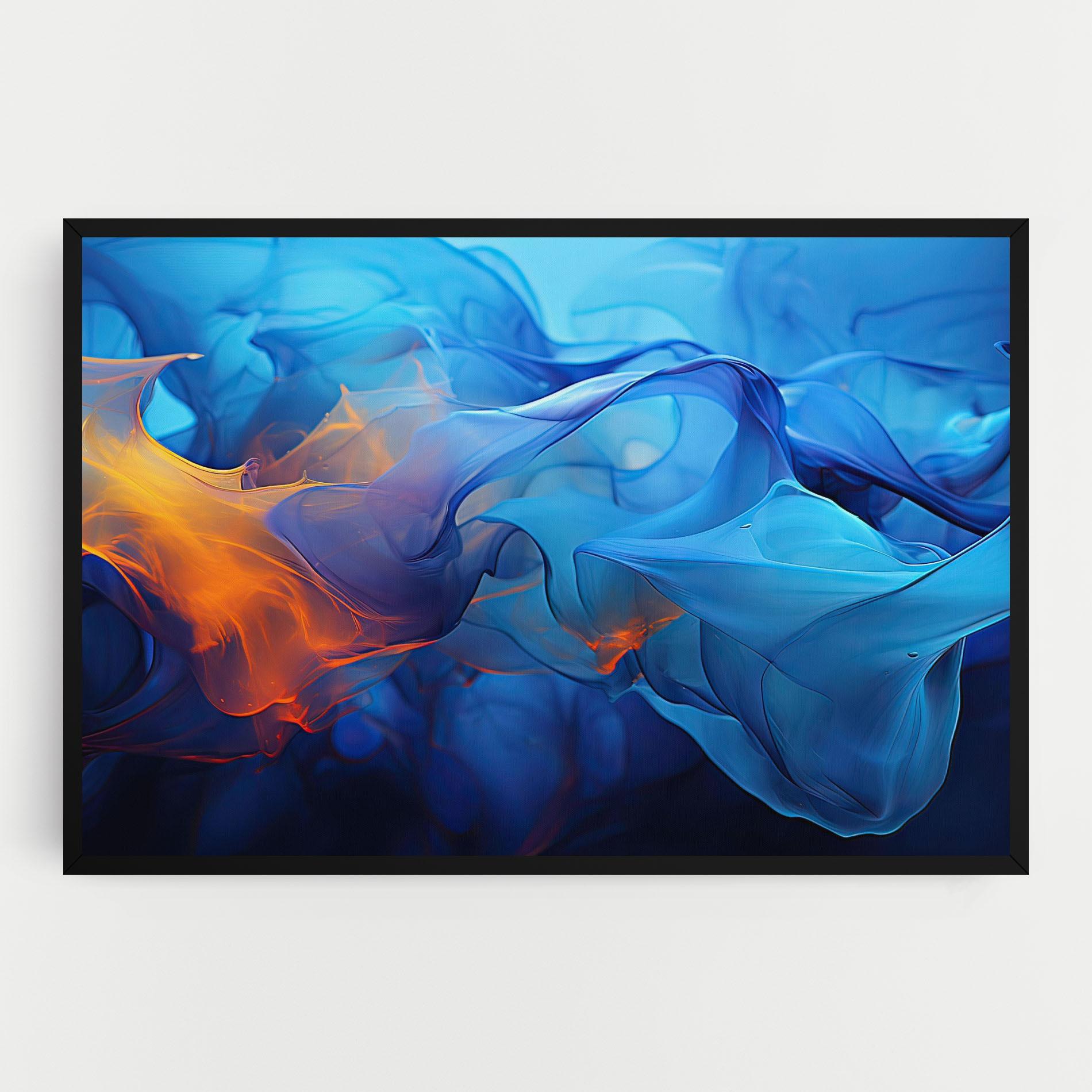 Leinwandbild Blue Orange Floating mockup 0
