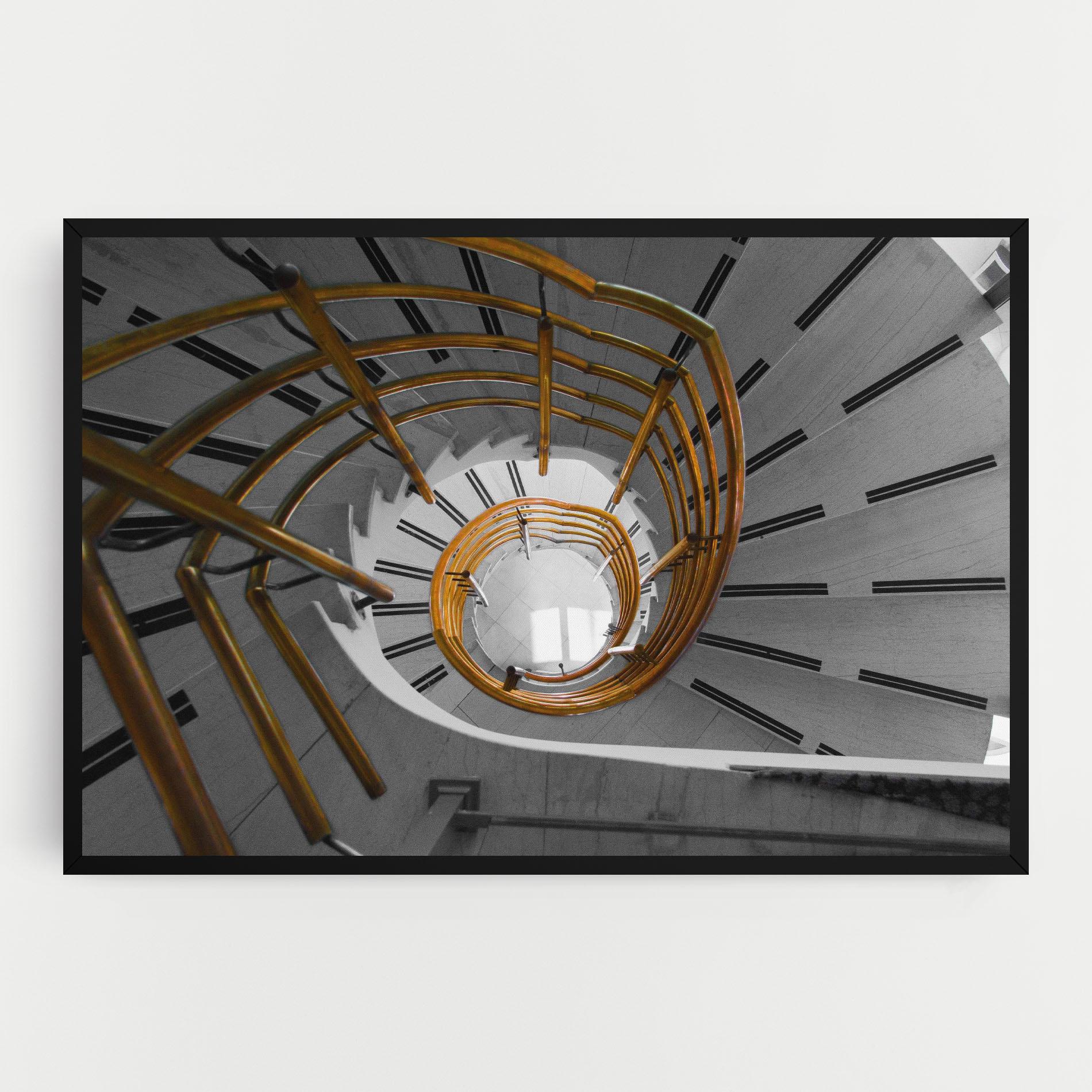 Leinwandbild Gold Bar Stairs mockup 0