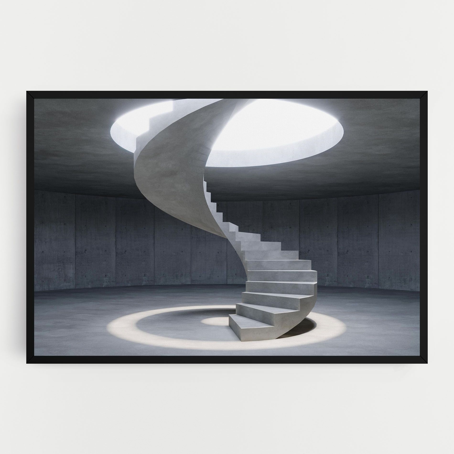 Spiral White Staircase mockup 0