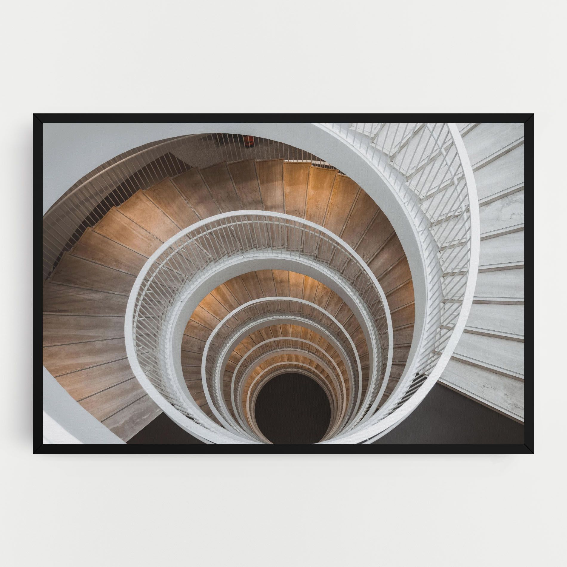 White Spiral Stairs mockup 0