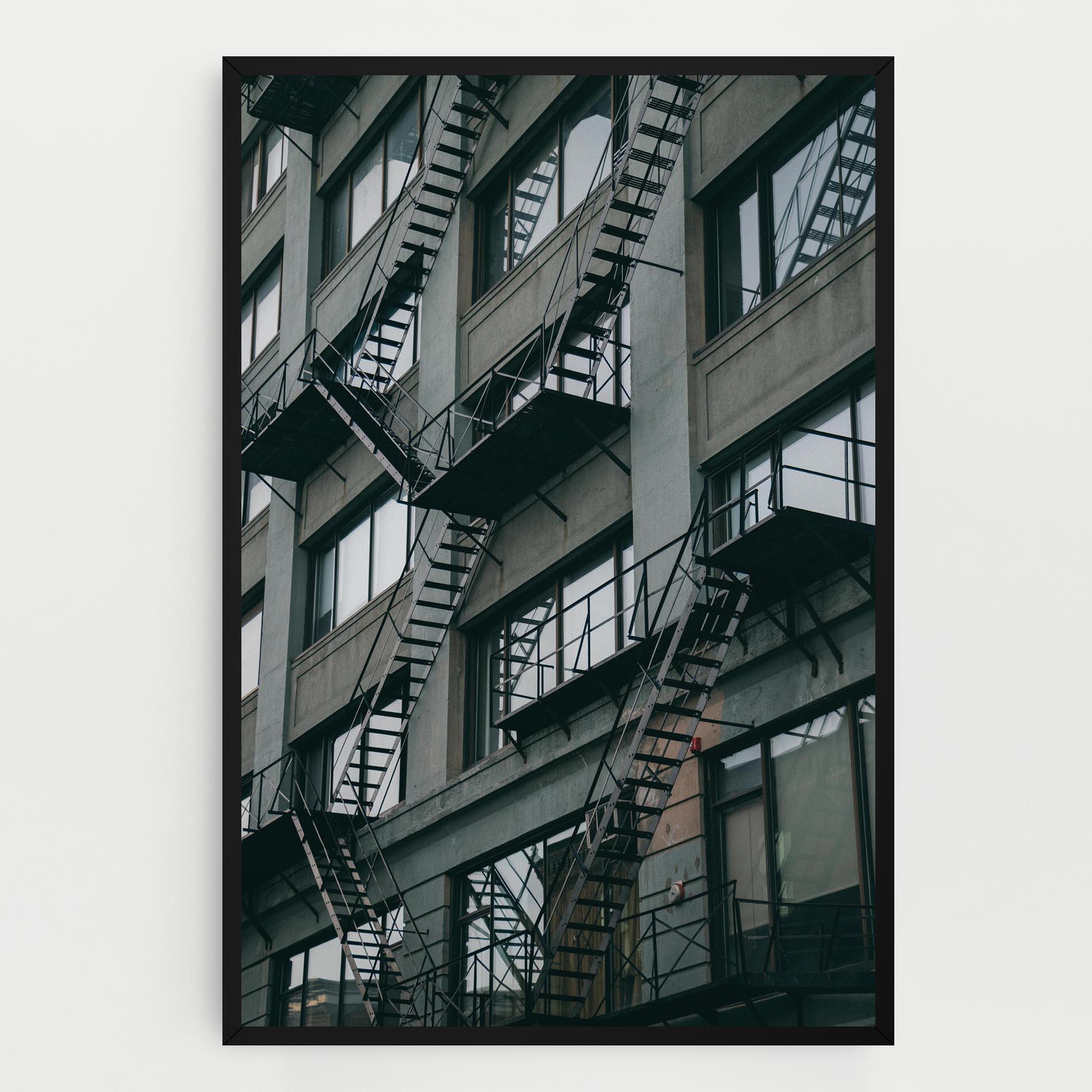 Leinwandbild Building Stairs mockup 0