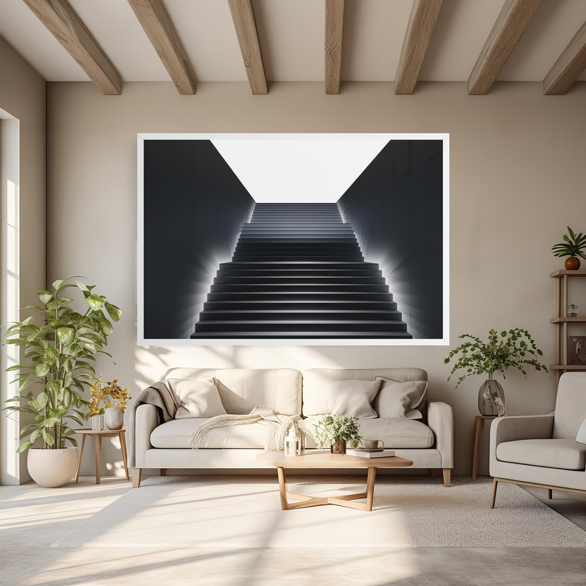 Leinwandbild Dark Stairs mockup 6
