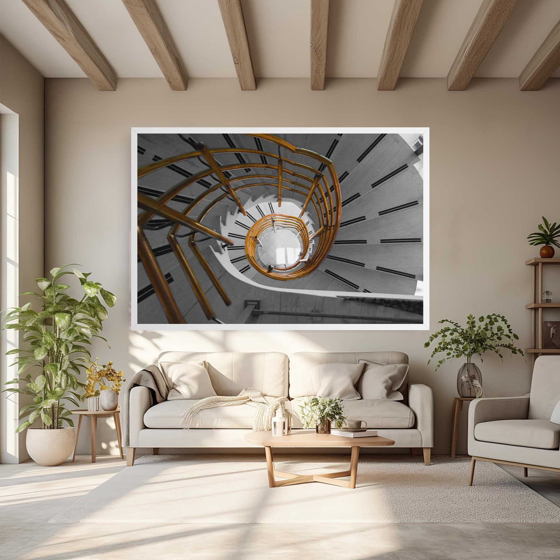 Leinwandbild Gold Bar Stairs mockup 6