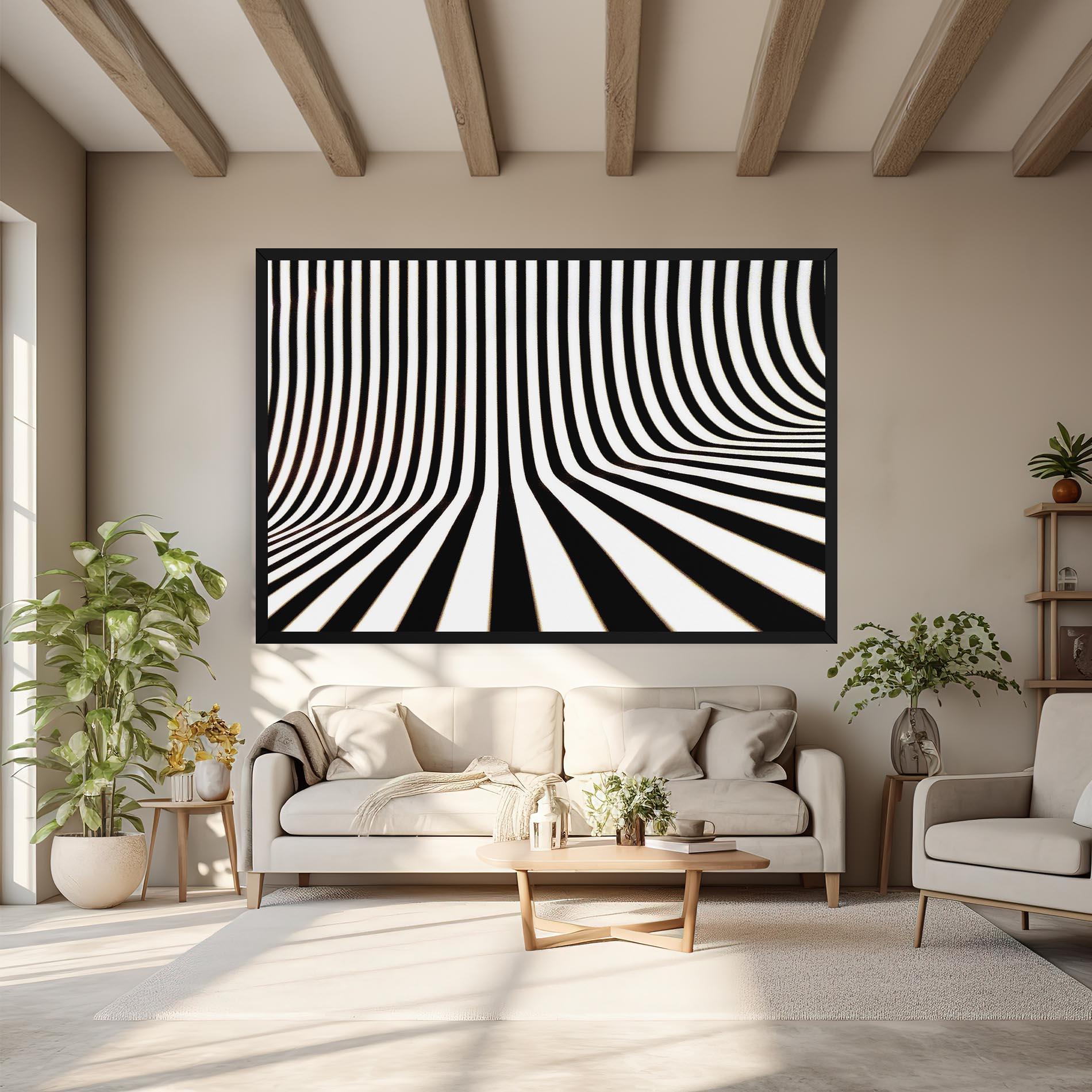 Leinwandbild Black And White Illusion mockup 6