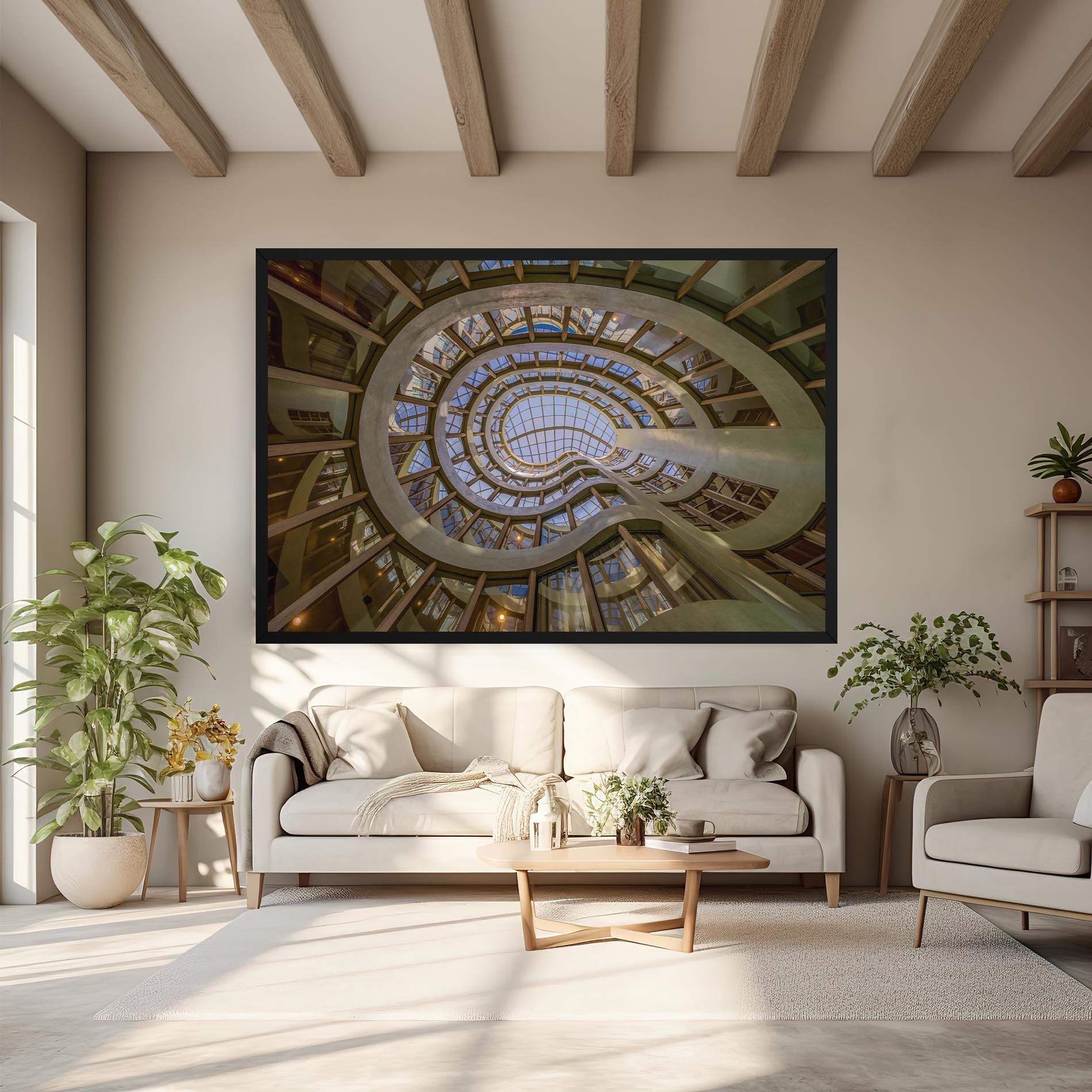 Leinwandbild Glass Building mockup 6