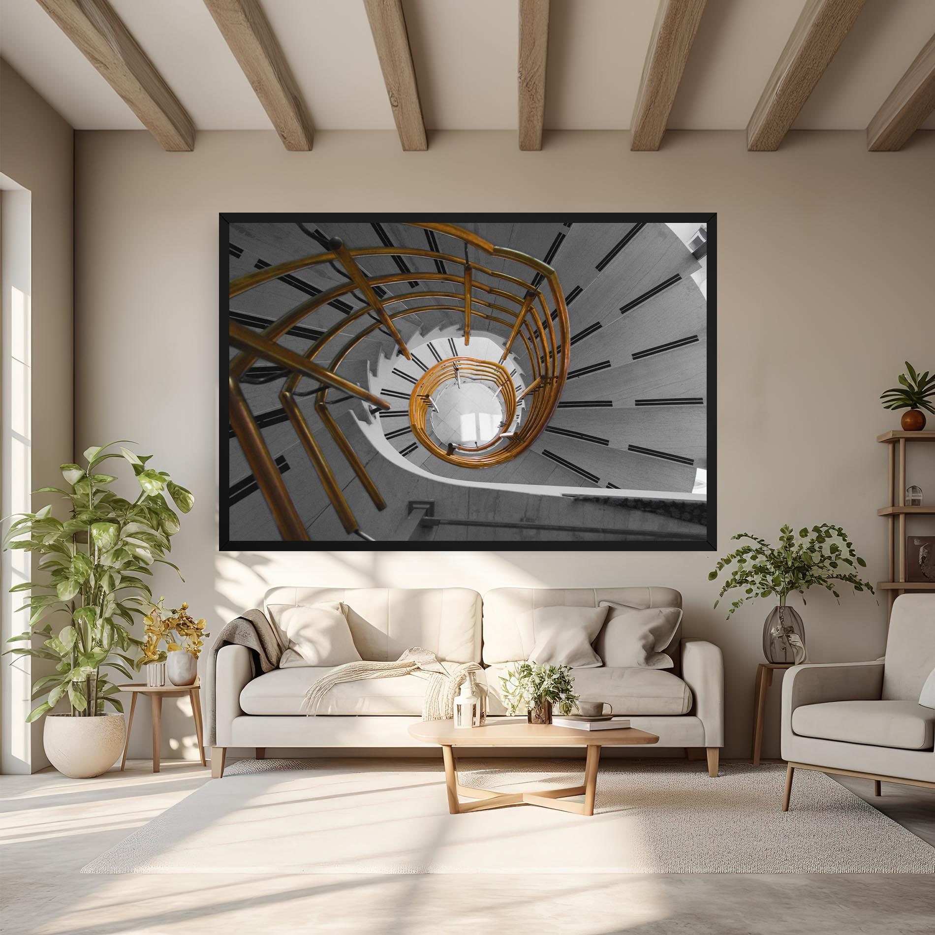 Leinwandbild Gold Bar Stairs mockup 6