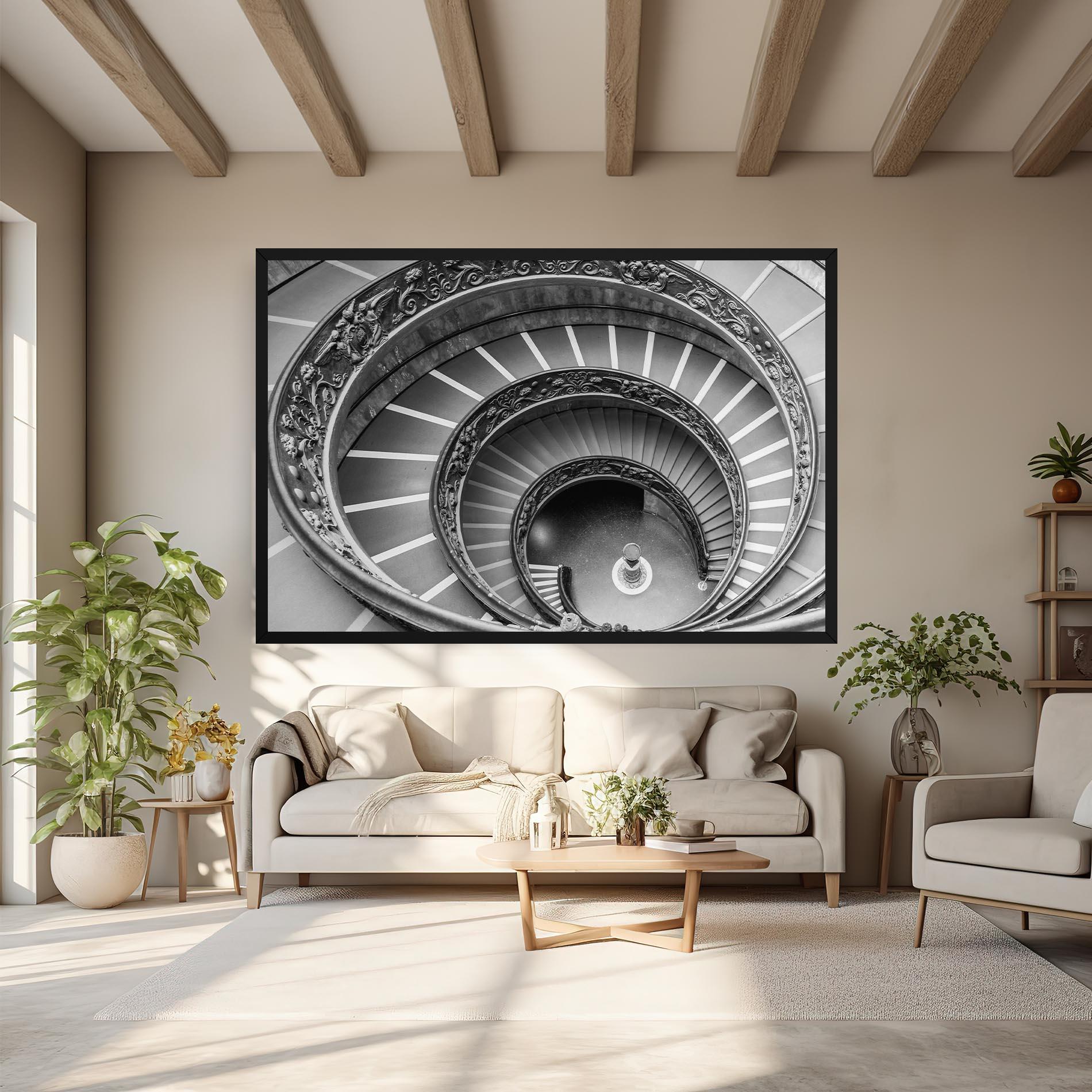 Leinwandbild Grey Spiral mockup 6