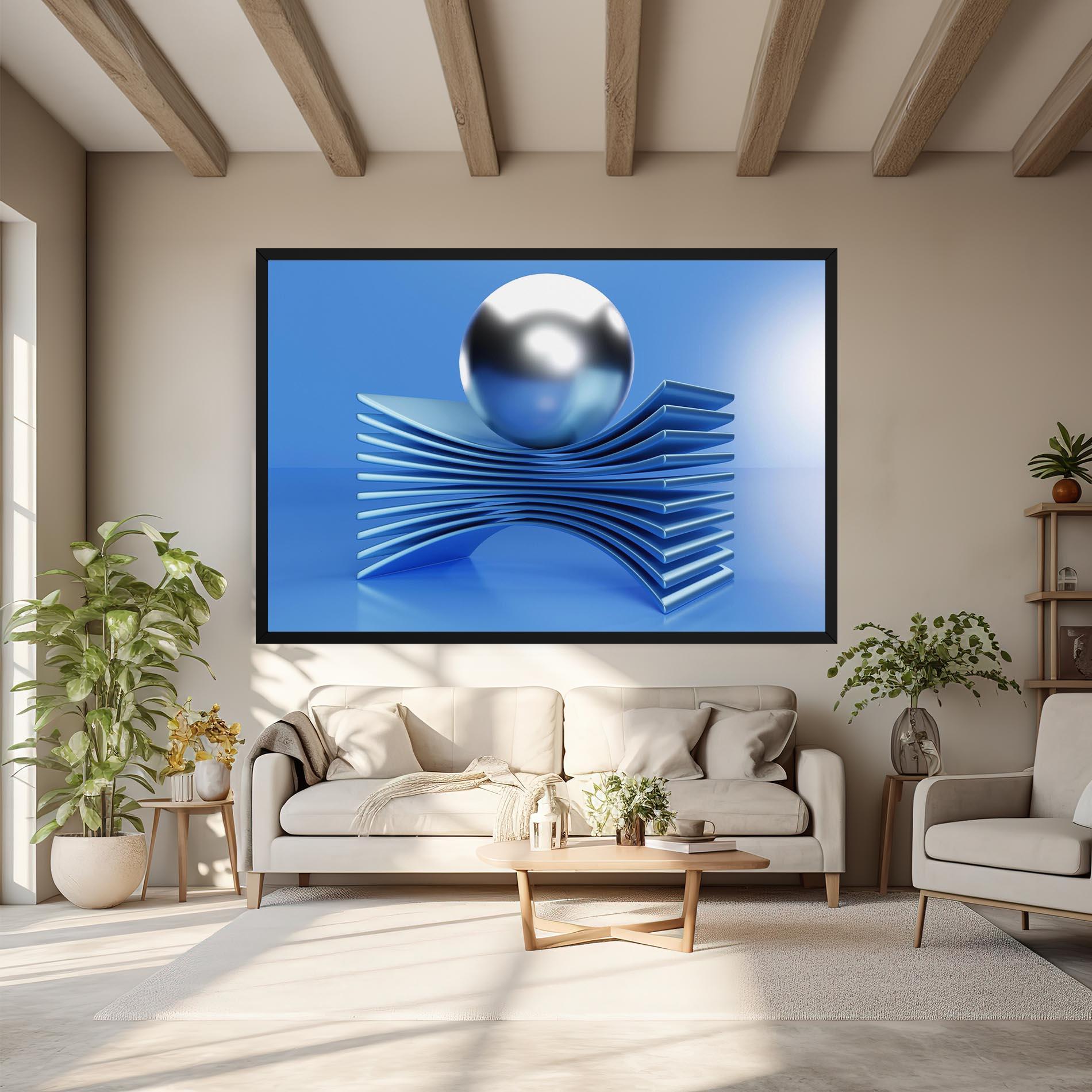 Leinwandbild Silver Ball mockup 6