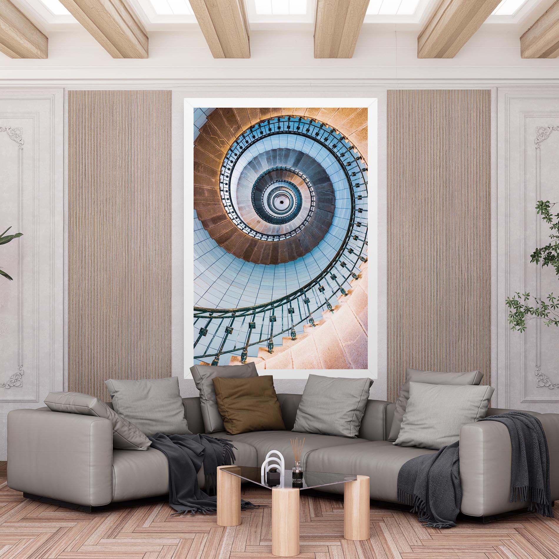 Leinwandbild Blue Opaline Stairs mockup 6