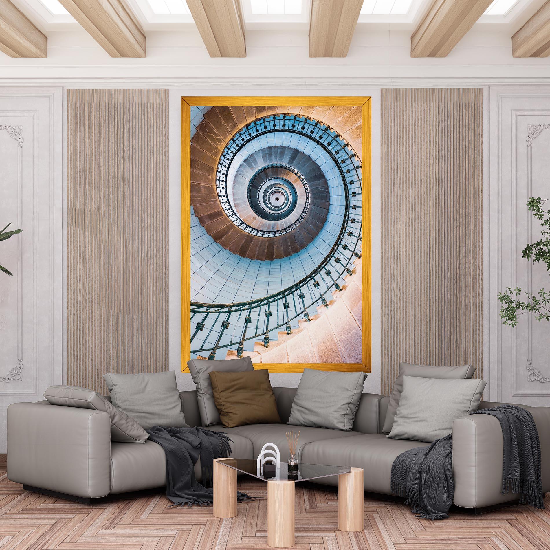 Leinwandbild Blue Opaline Stairs mockup 6