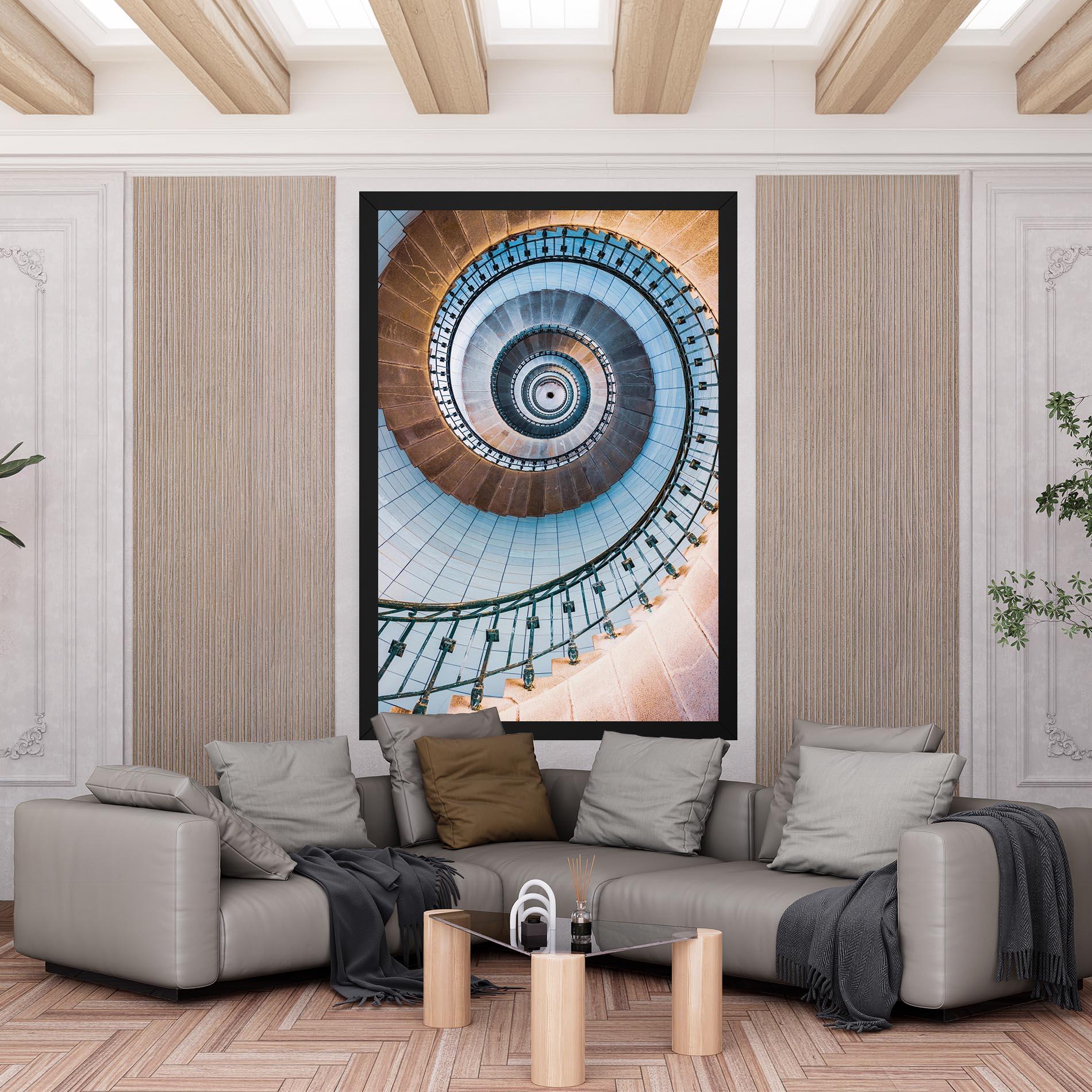 Leinwandbild Blue Opaline Stairs mockup 6