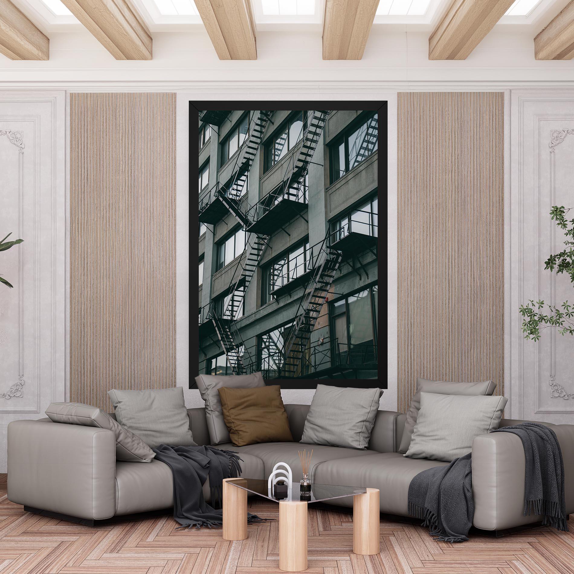 Leinwandbild Building Stairs mockup 6