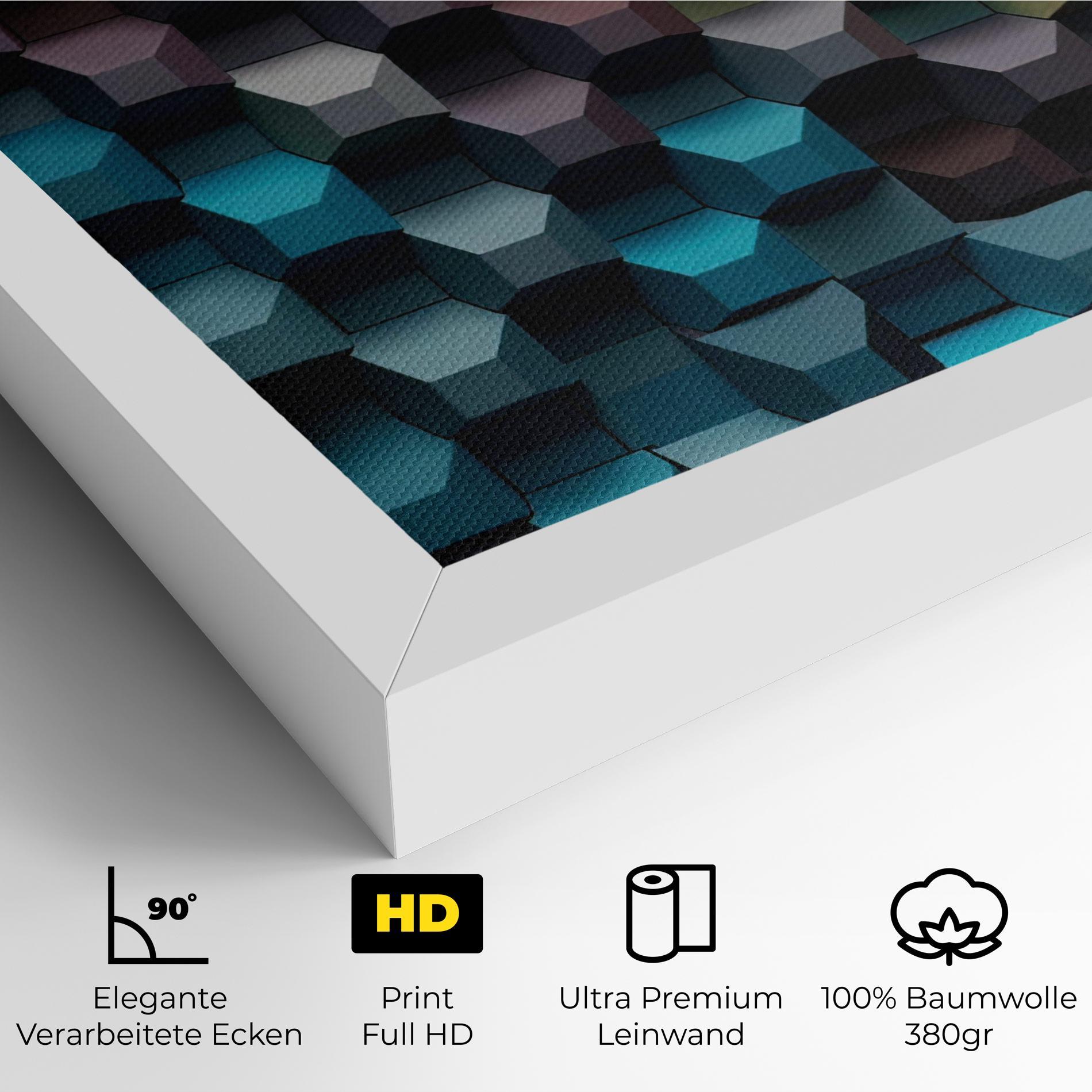 Leinwandbild 3d Sqare Mix mockup 4