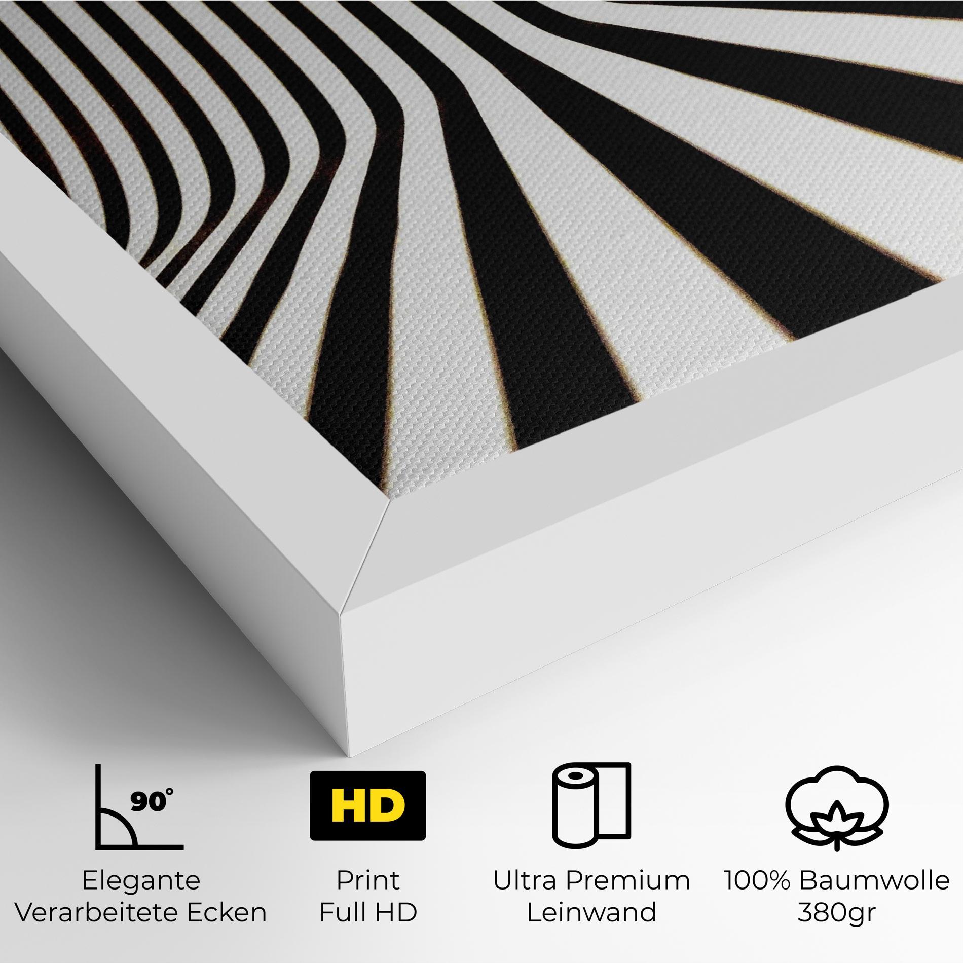 Leinwandbild Black And White Illusion mockup 4