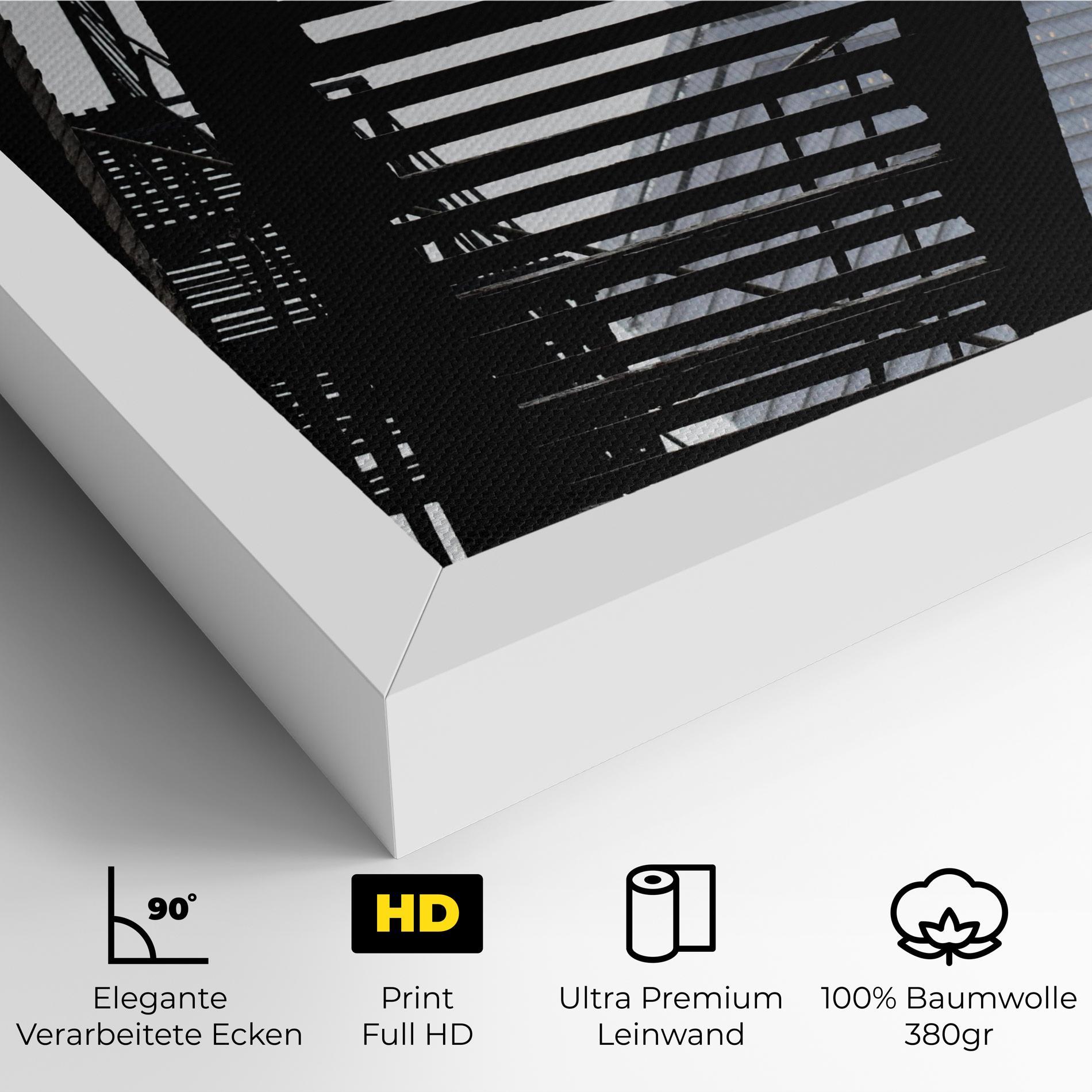 Leinwandbild Black Stairs Floating mockup 4