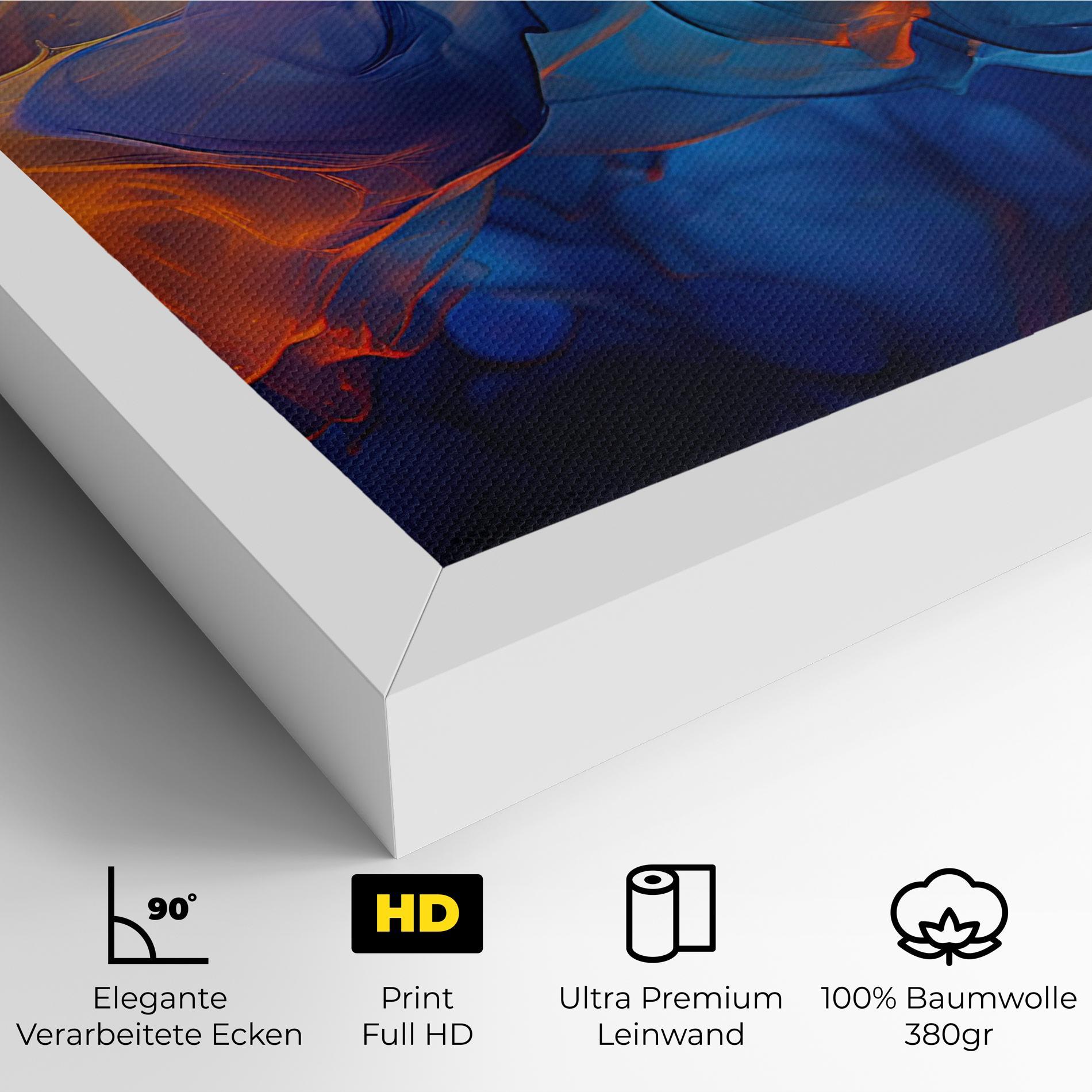 Leinwandbild Blue Orange Floating mockup 4