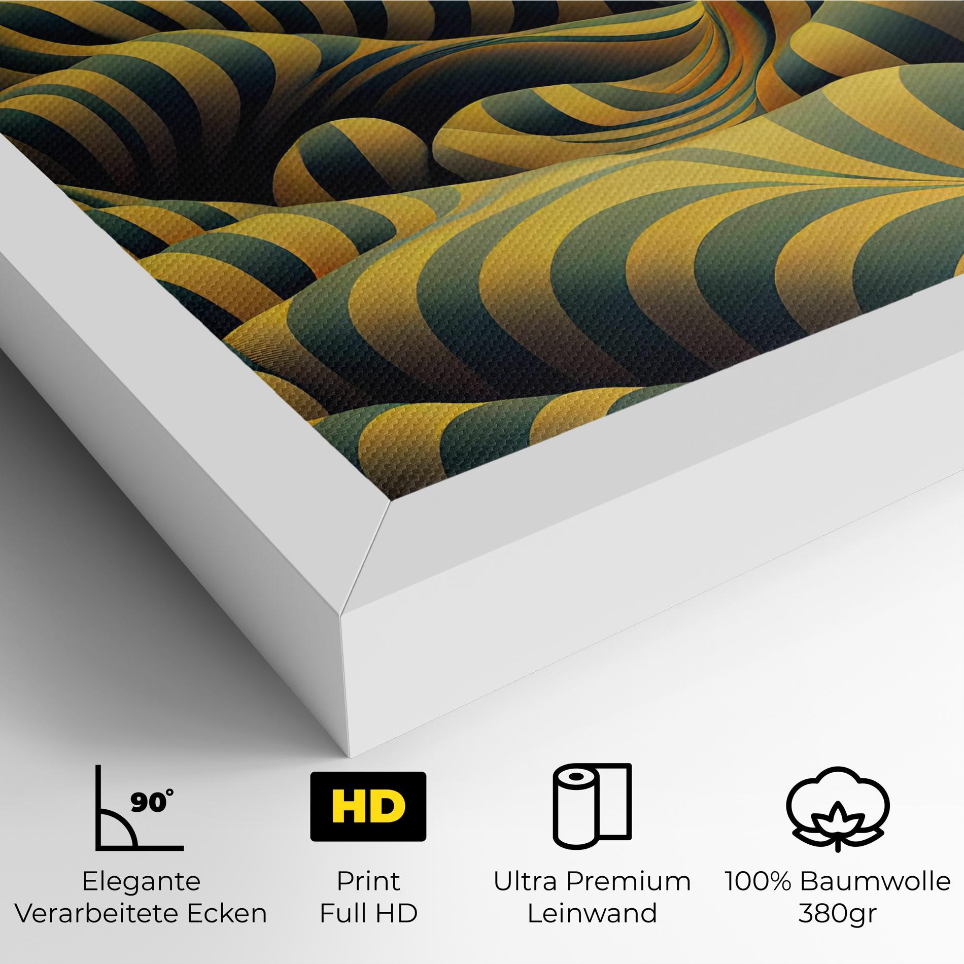 Leinwandbild Green Yellow View mockup 4