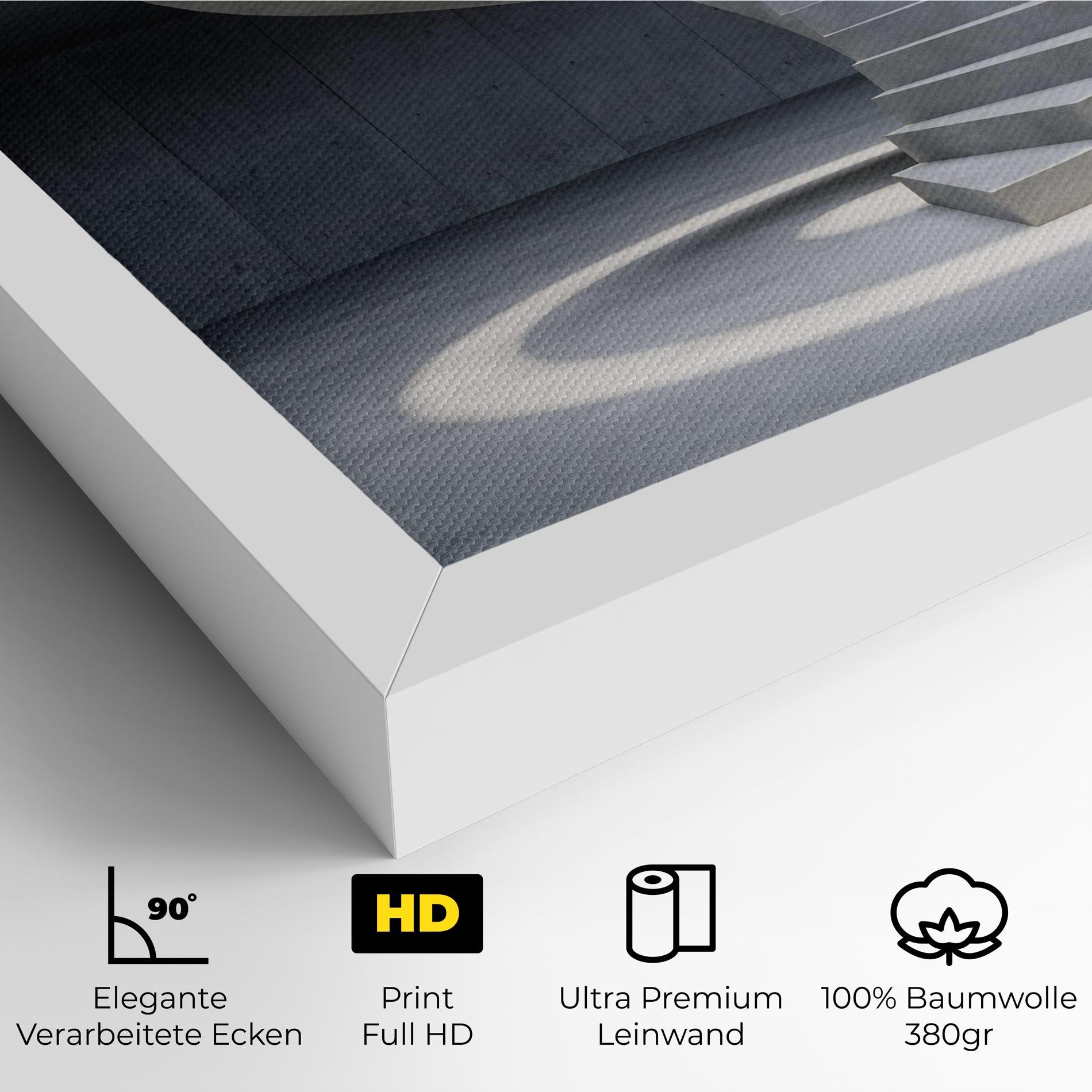 Leinwandbild Spiral White Staircase mockup 4