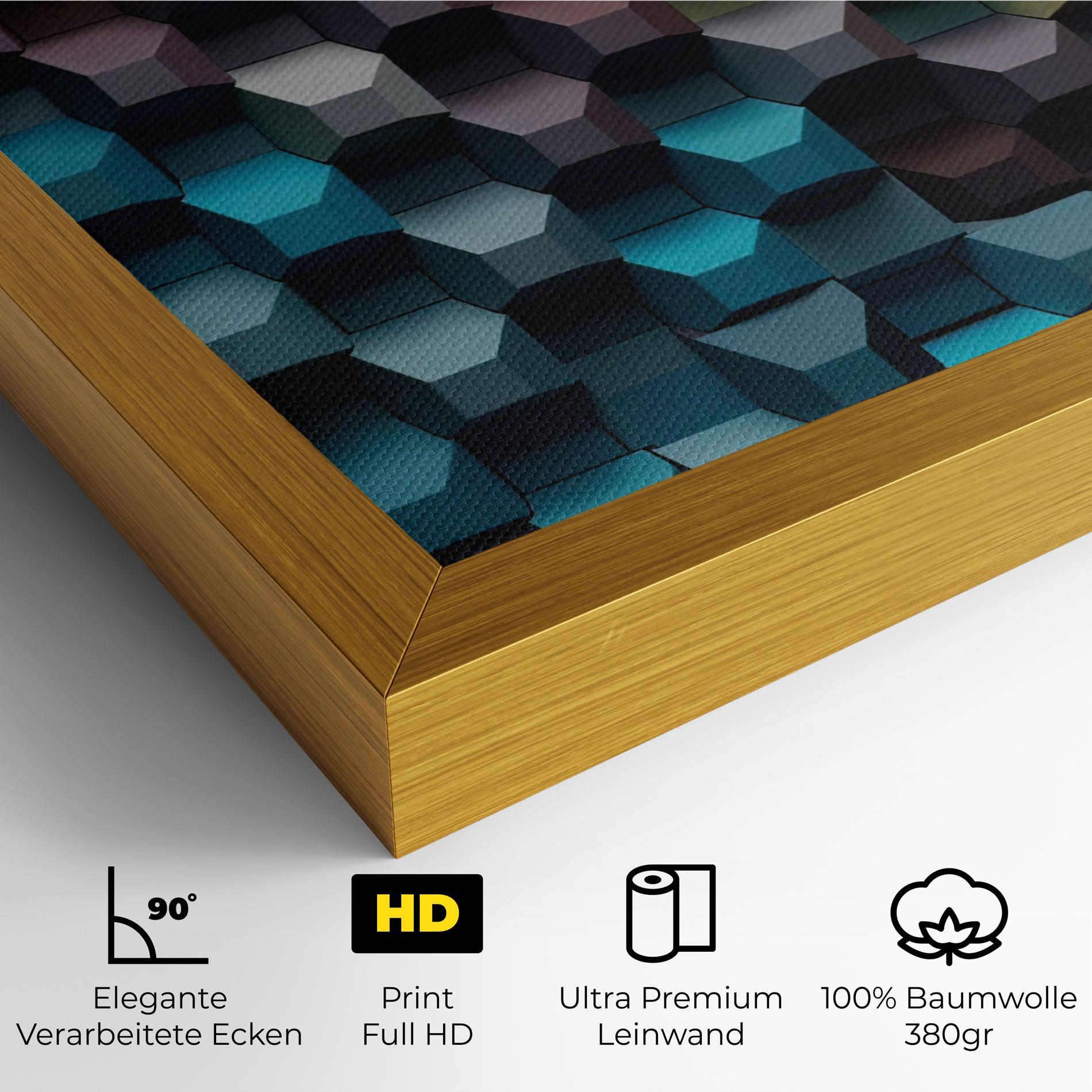 Leinwandbild 3d Sqare Mix mockup 4