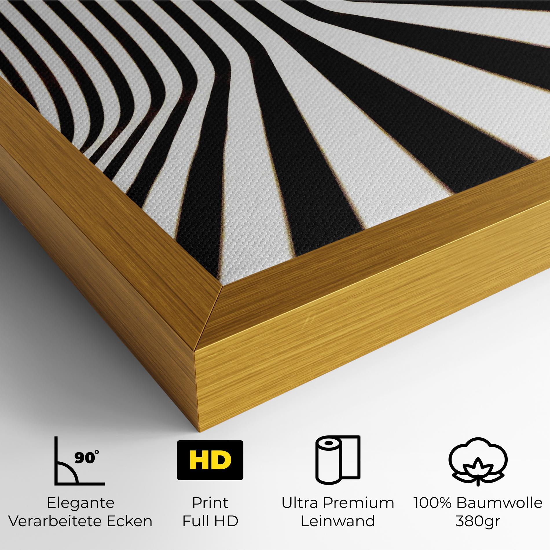 Leinwandbild Black And White Illusion mockup 4