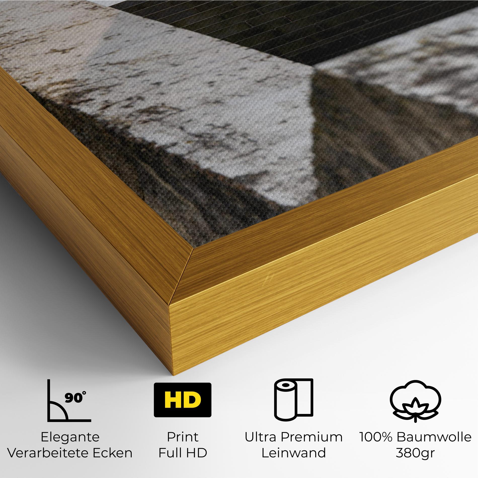 Leinwandbild Black Stairs mockup 4