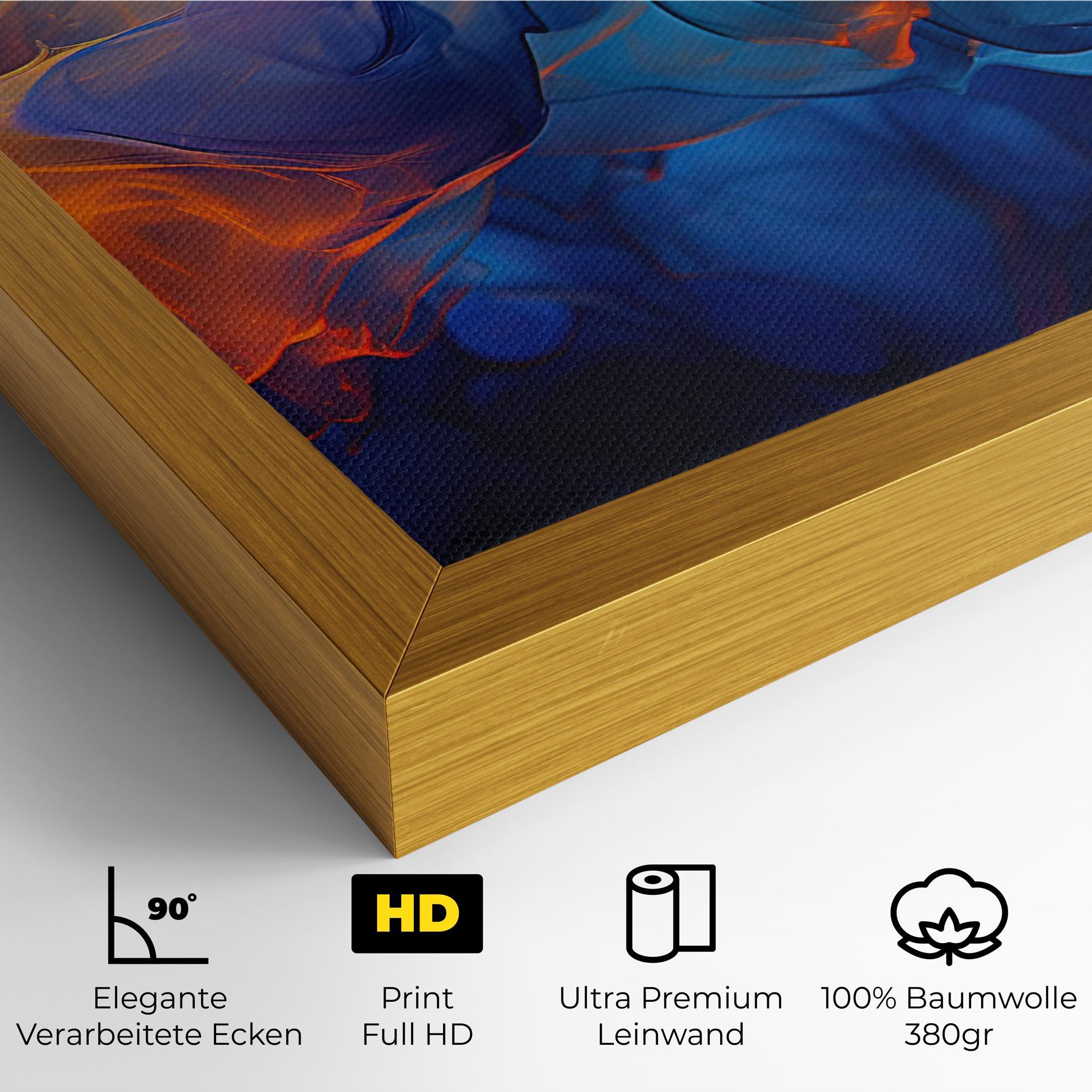 Leinwandbild Blue Orange Floating mockup 4