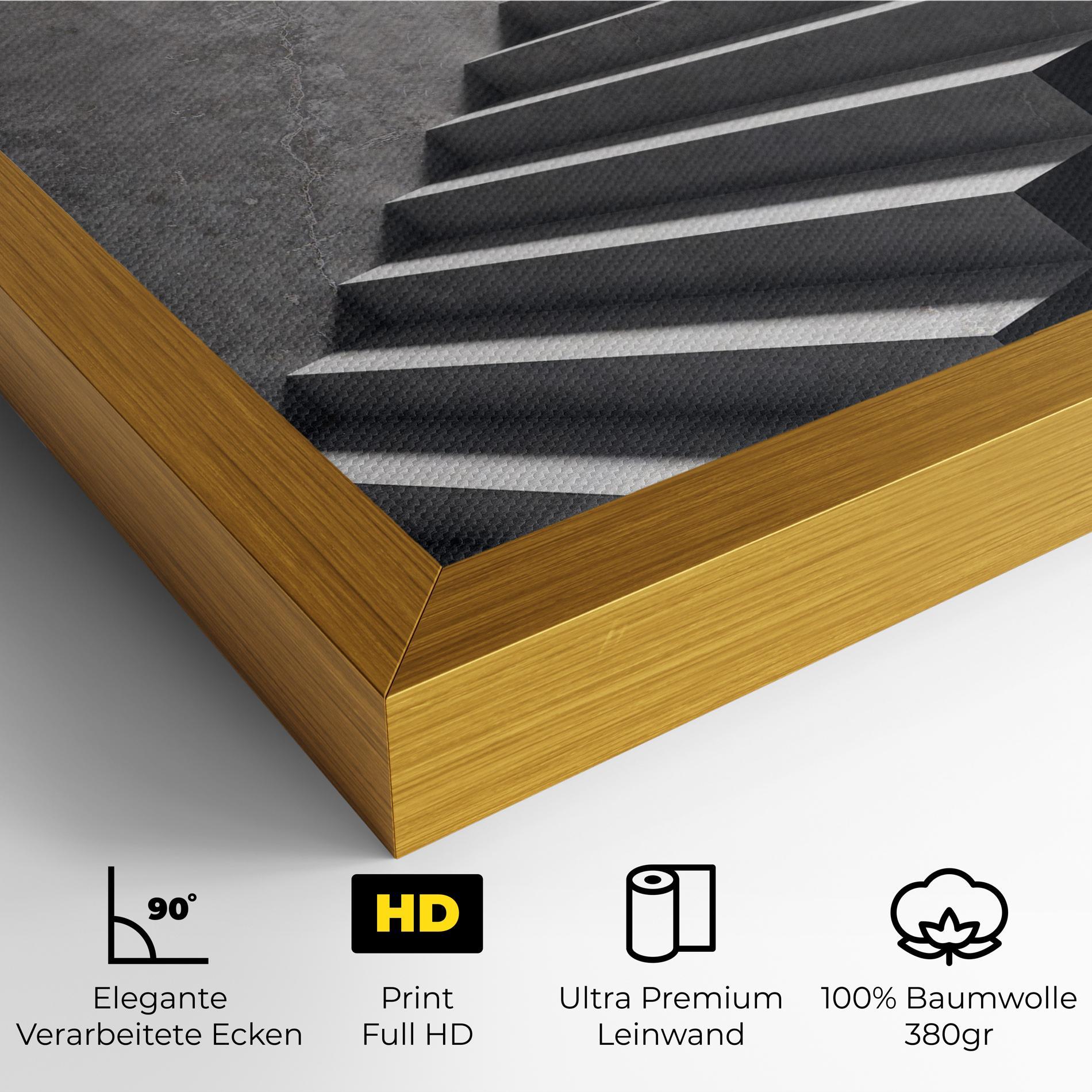 Leinwandbild Concrete Stairs mockup 4