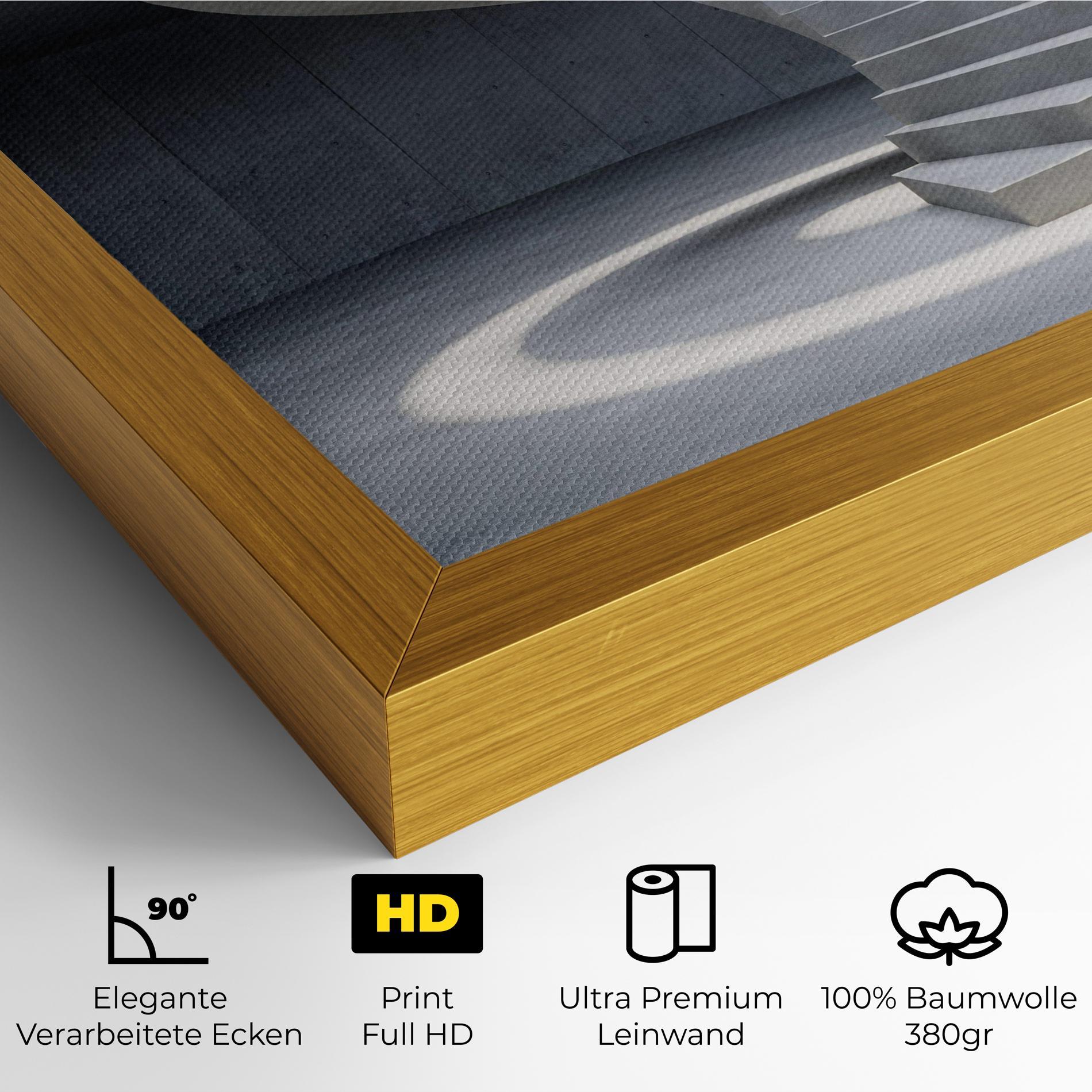 Leinwandbild Spiral White Staircase mockup 4