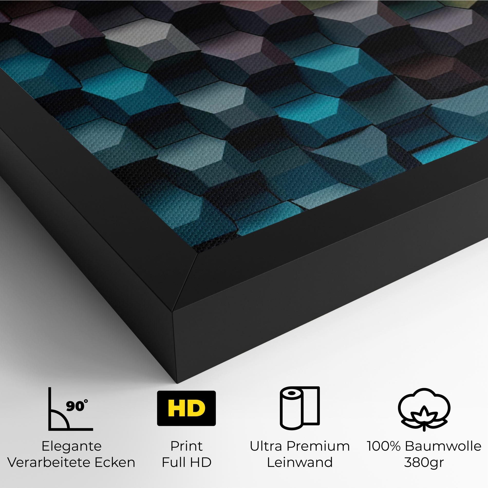 Leinwandbild 3d Sqare Mix mockup 4