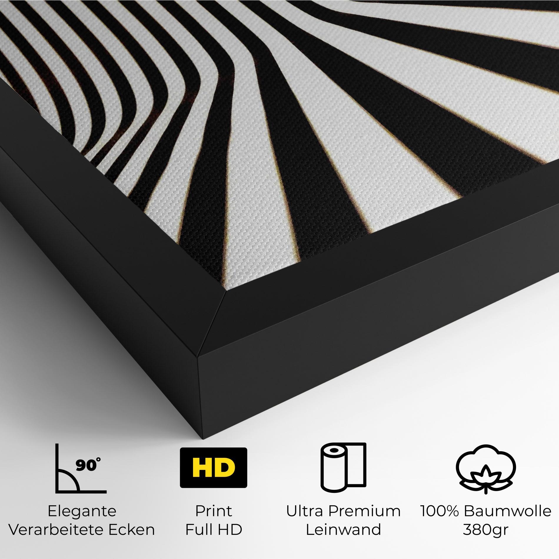 Leinwandbild Black And White Illusion mockup 4