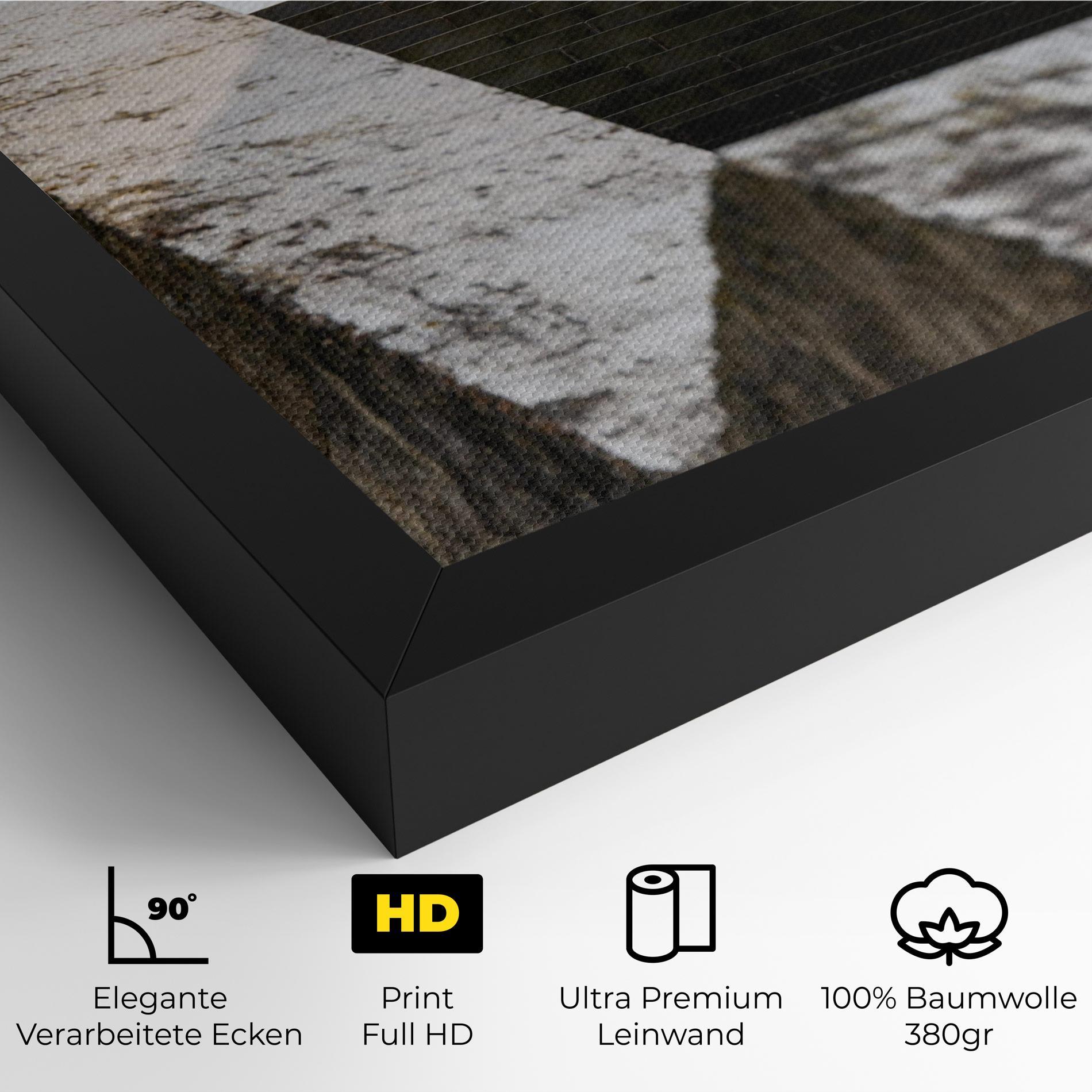 Leinwandbild Black Stairs mockup 4