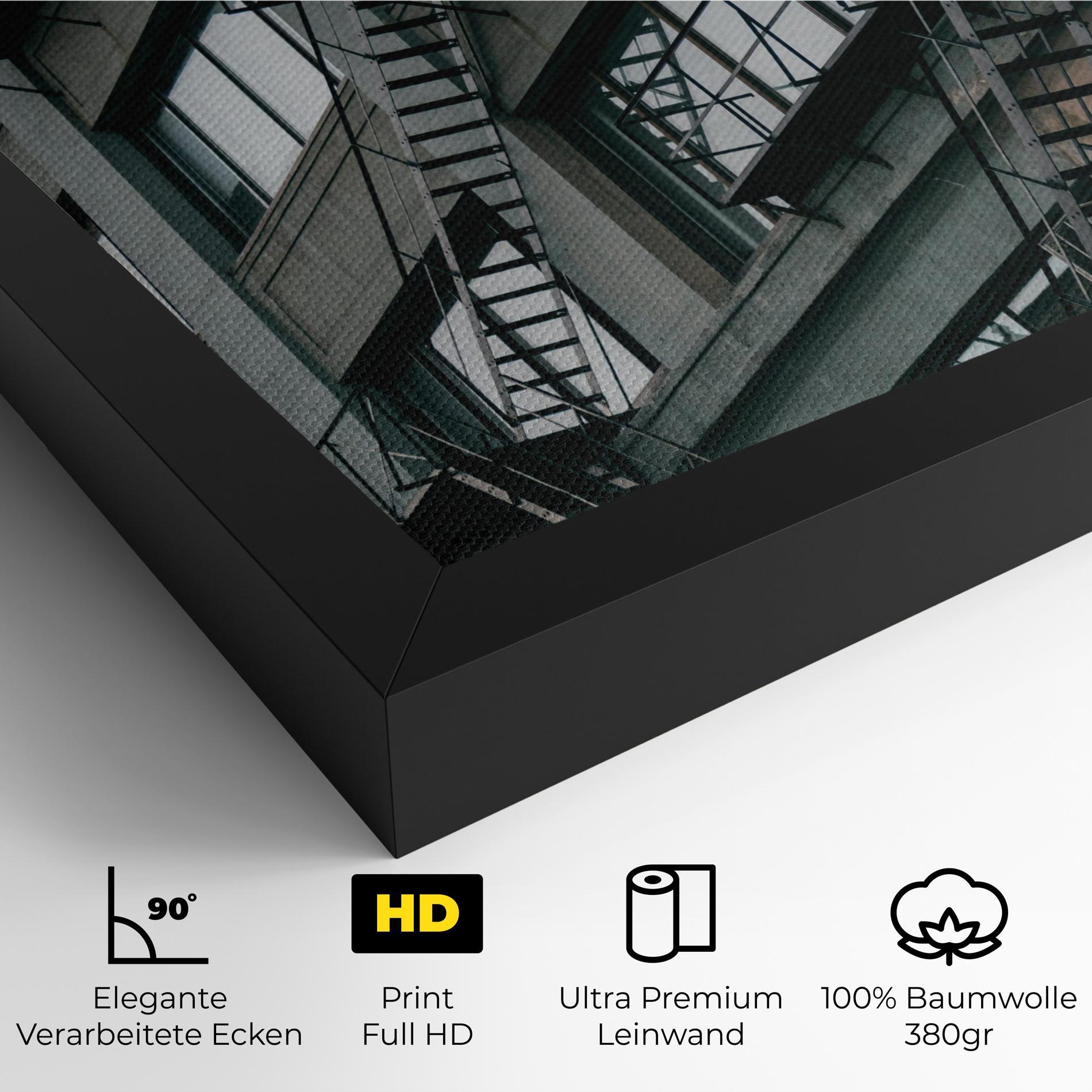 Leinwandbild Building Stairs mockup 4