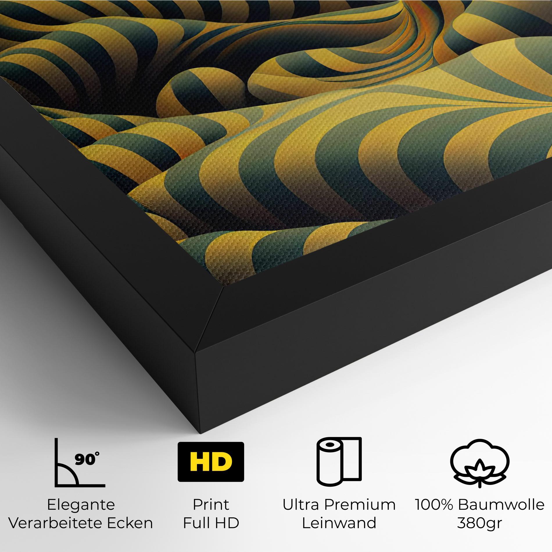 Leinwandbild Green Yellow View mockup 4