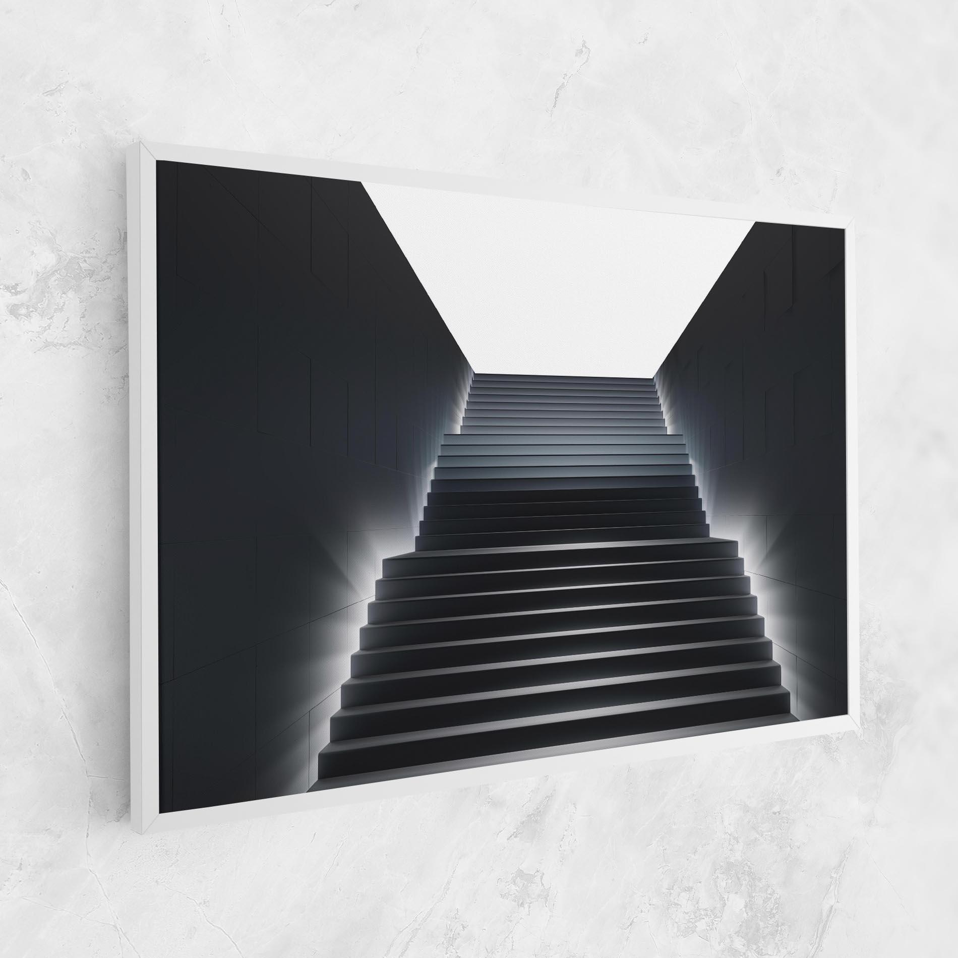 Leinwandbild Dark Stairs mockup 1