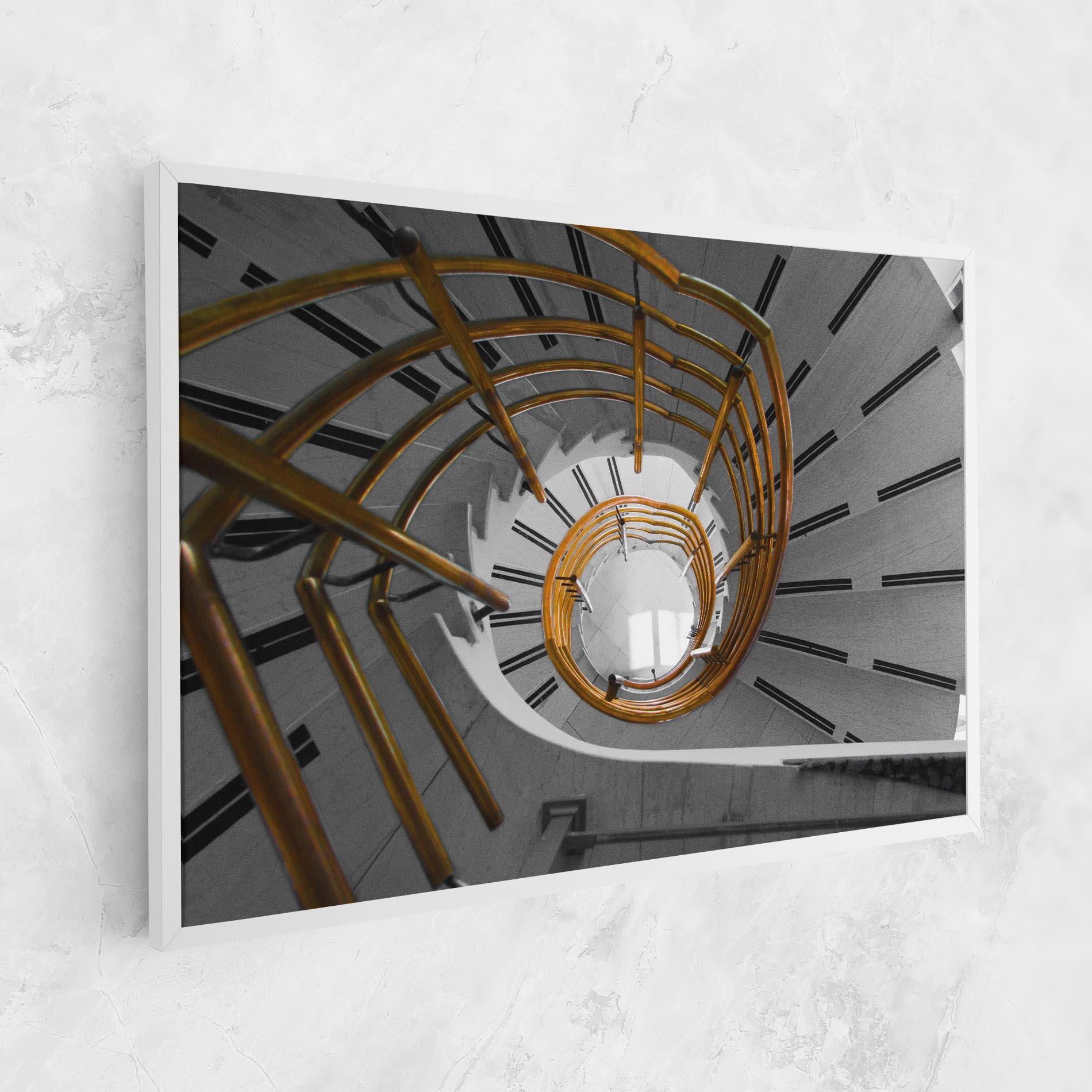 Leinwandbild Gold Bar Stairs mockup 1