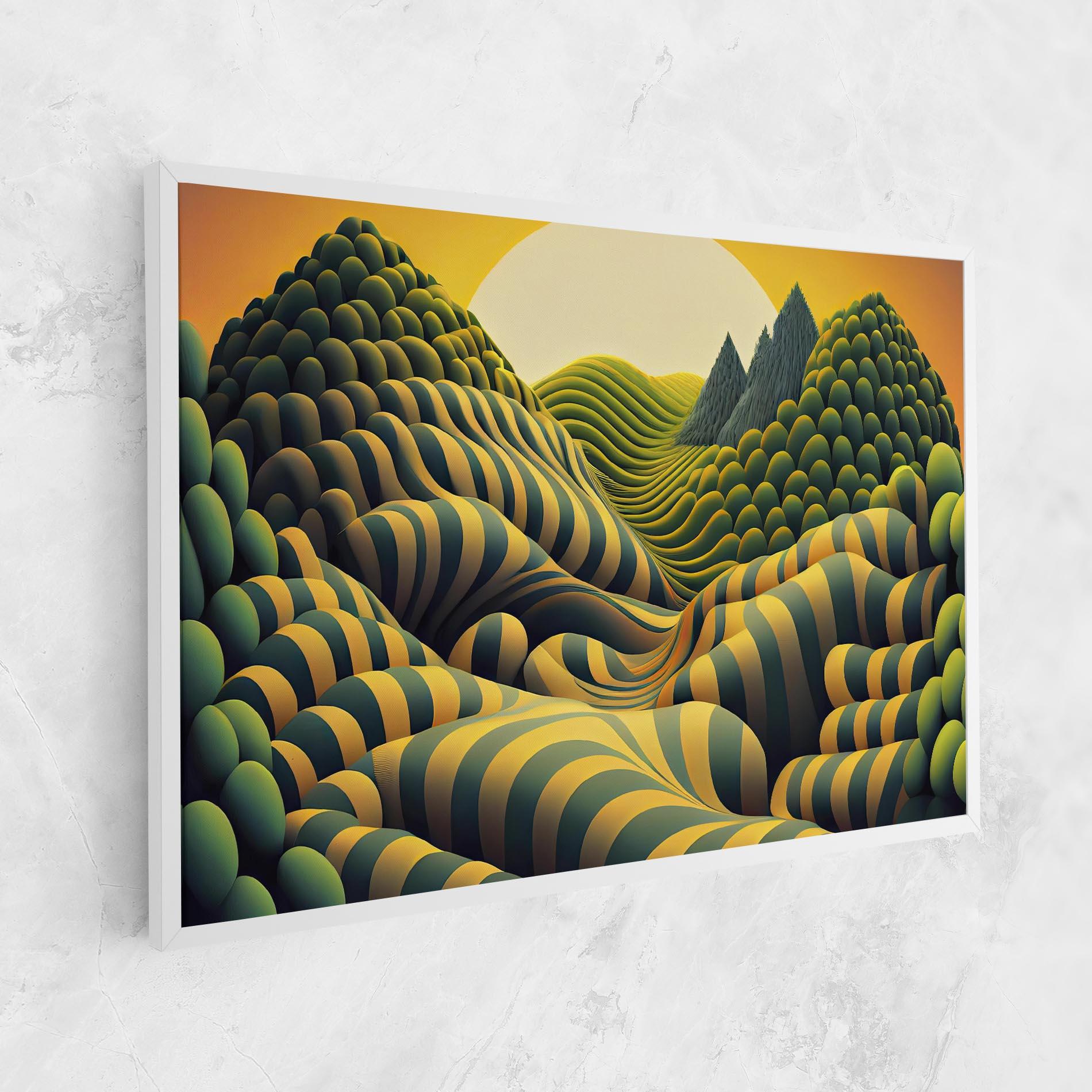 Leinwandbild Green Yellow View mockup 1