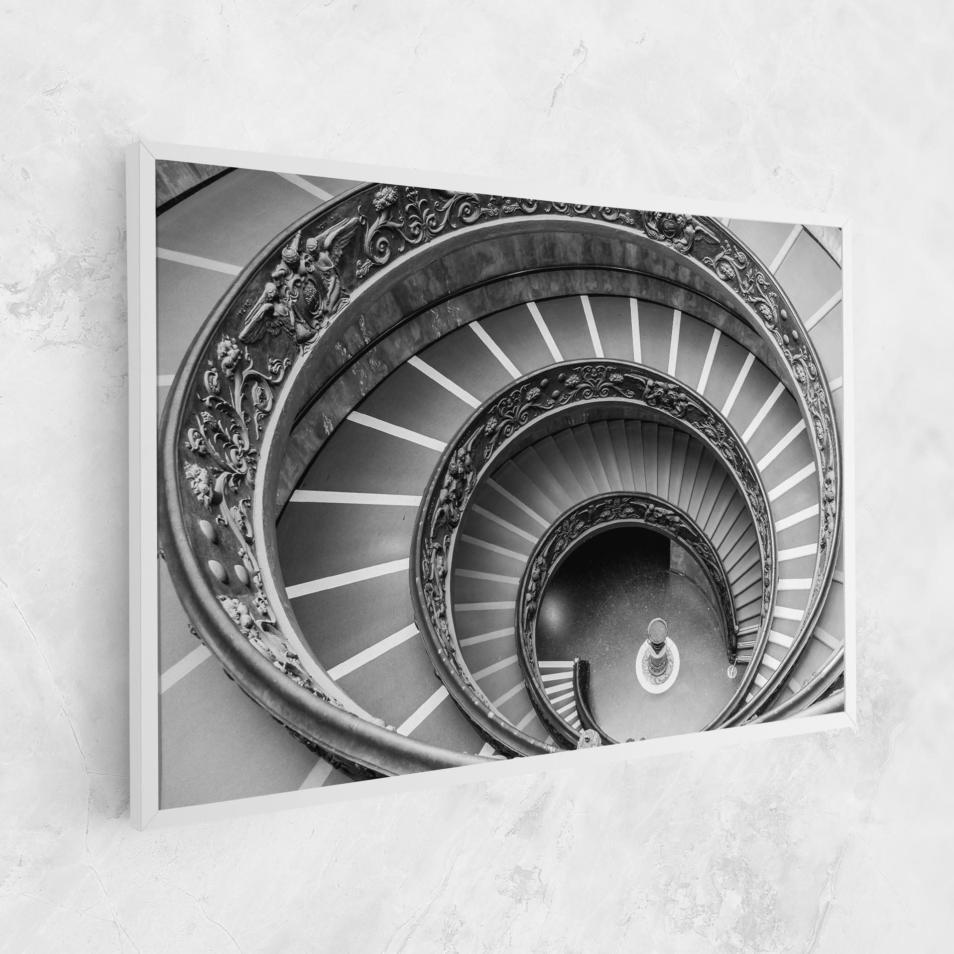 Leinwandbild Grey Spiral mockup 1