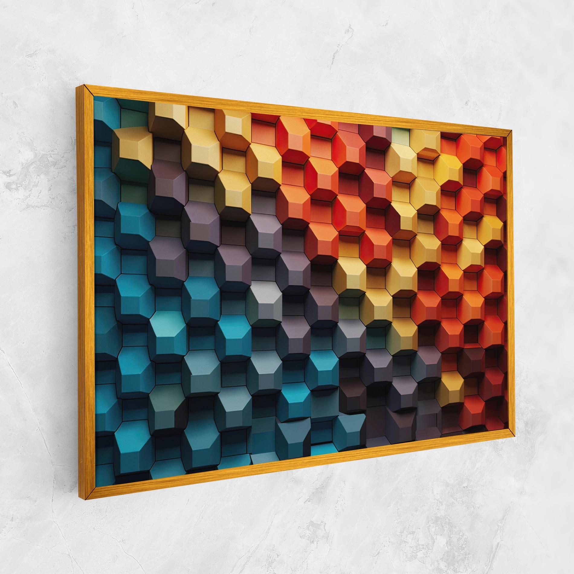 Leinwandbild 3d Sqare Mix mockup 1