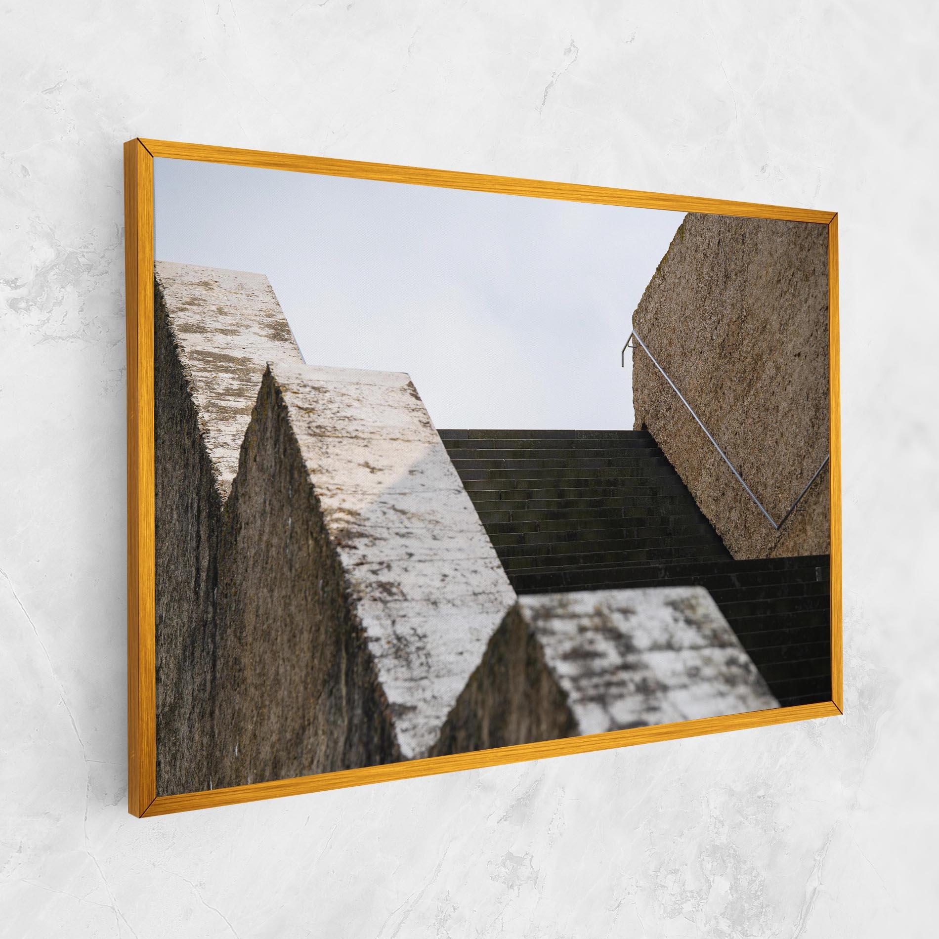 Leinwandbild Black Stairs mockup 1