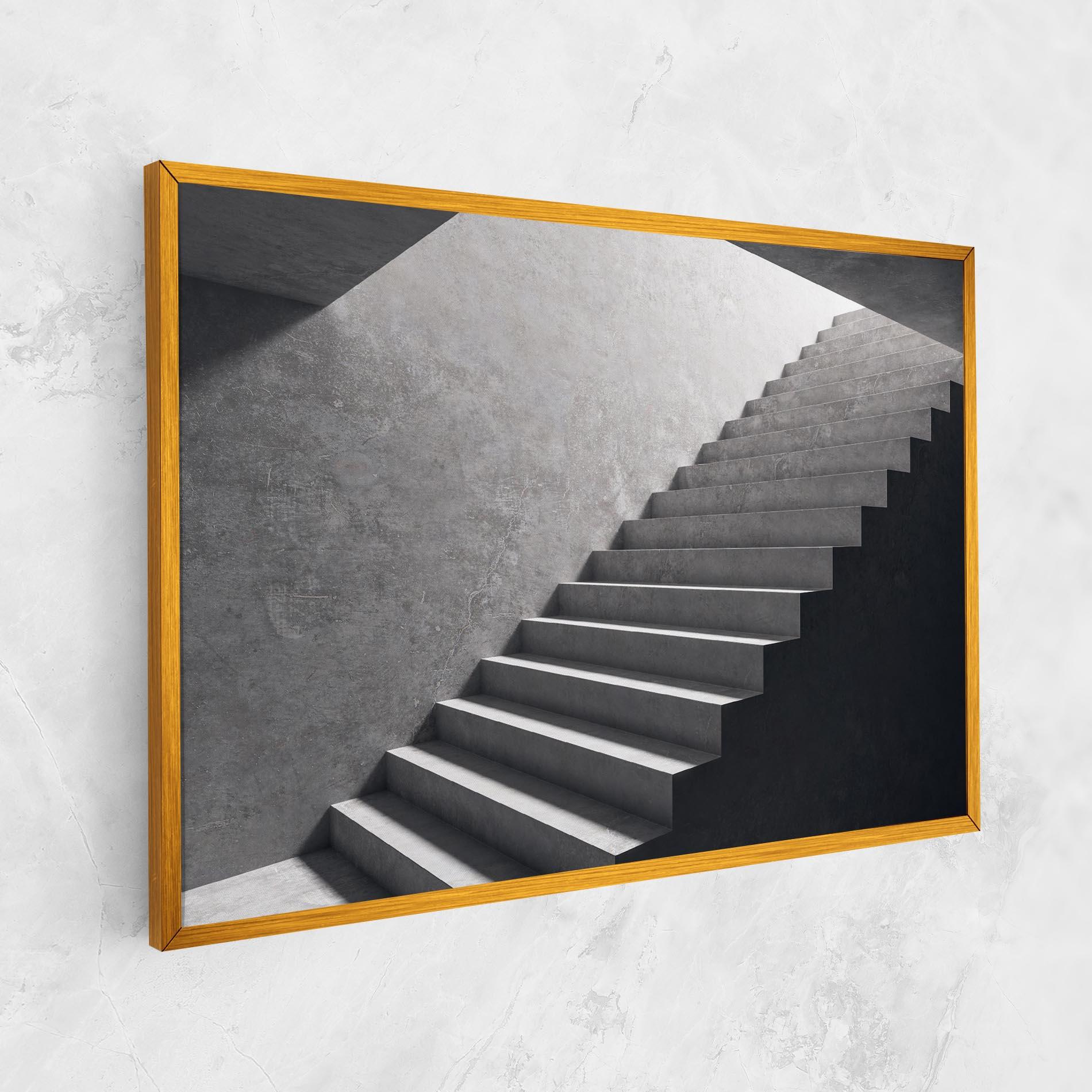 Leinwandbild Concrete Stairs mockup 1