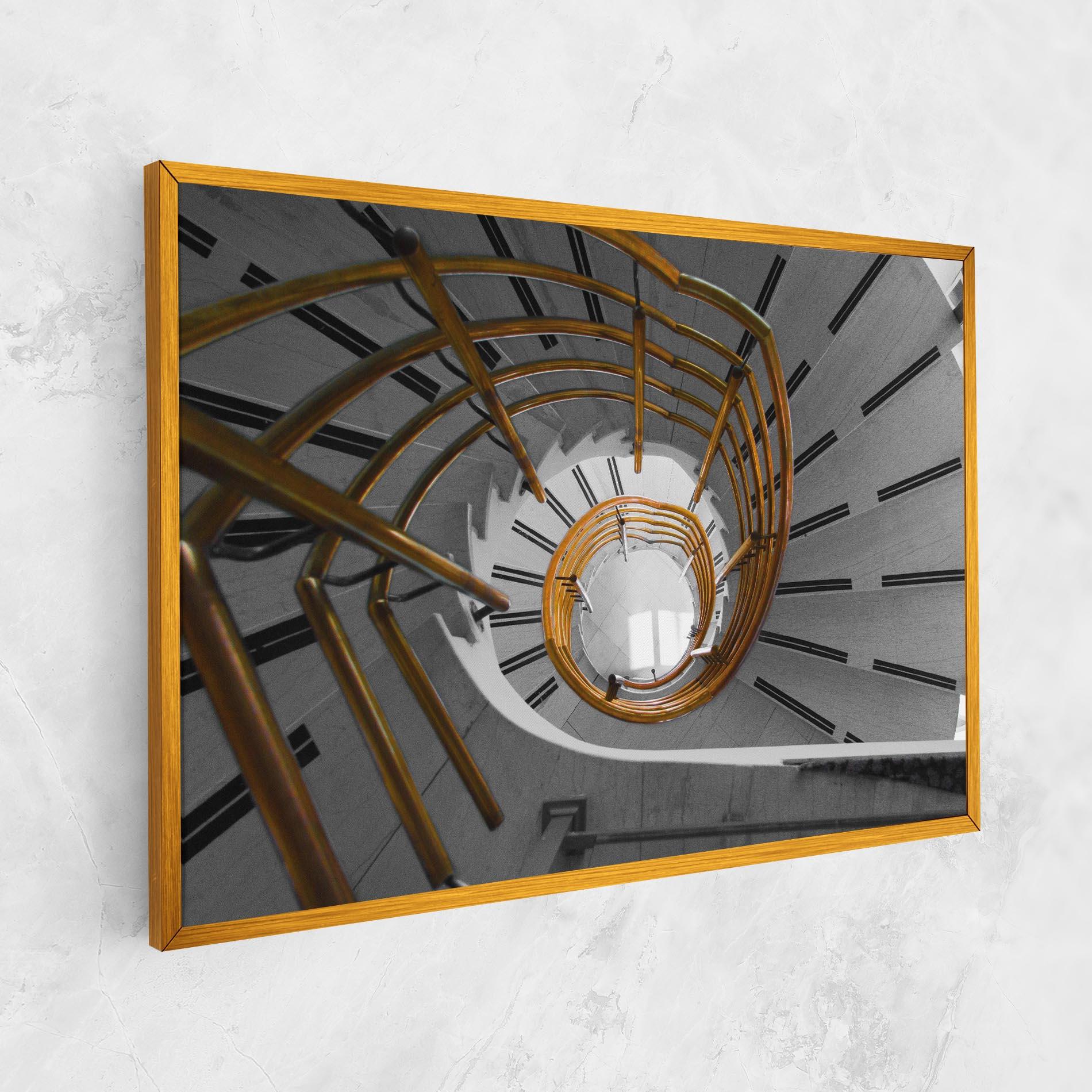 Leinwandbild Gold Bar Stairs mockup 1