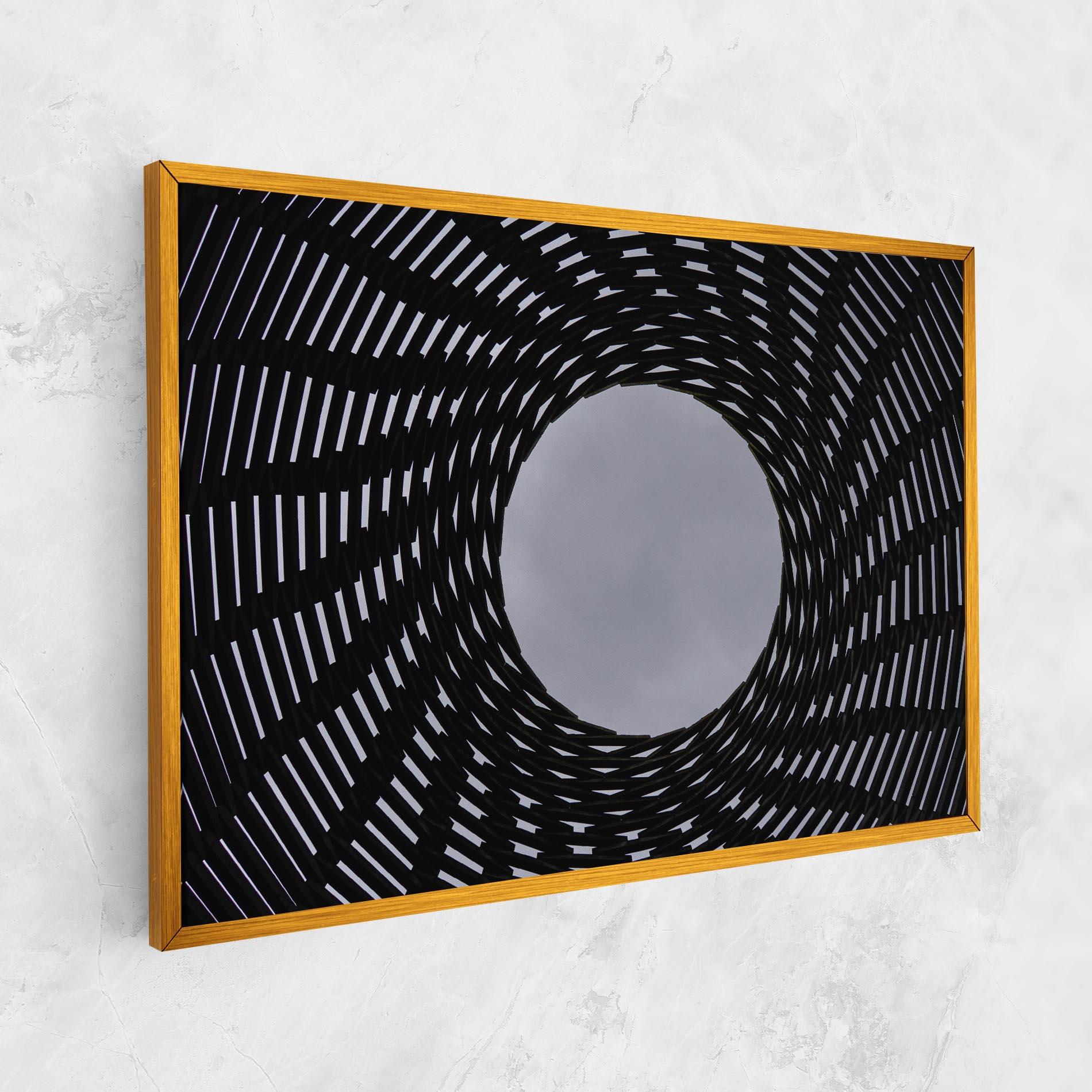 Leinwandbild Grey Circle Lines mockup 1