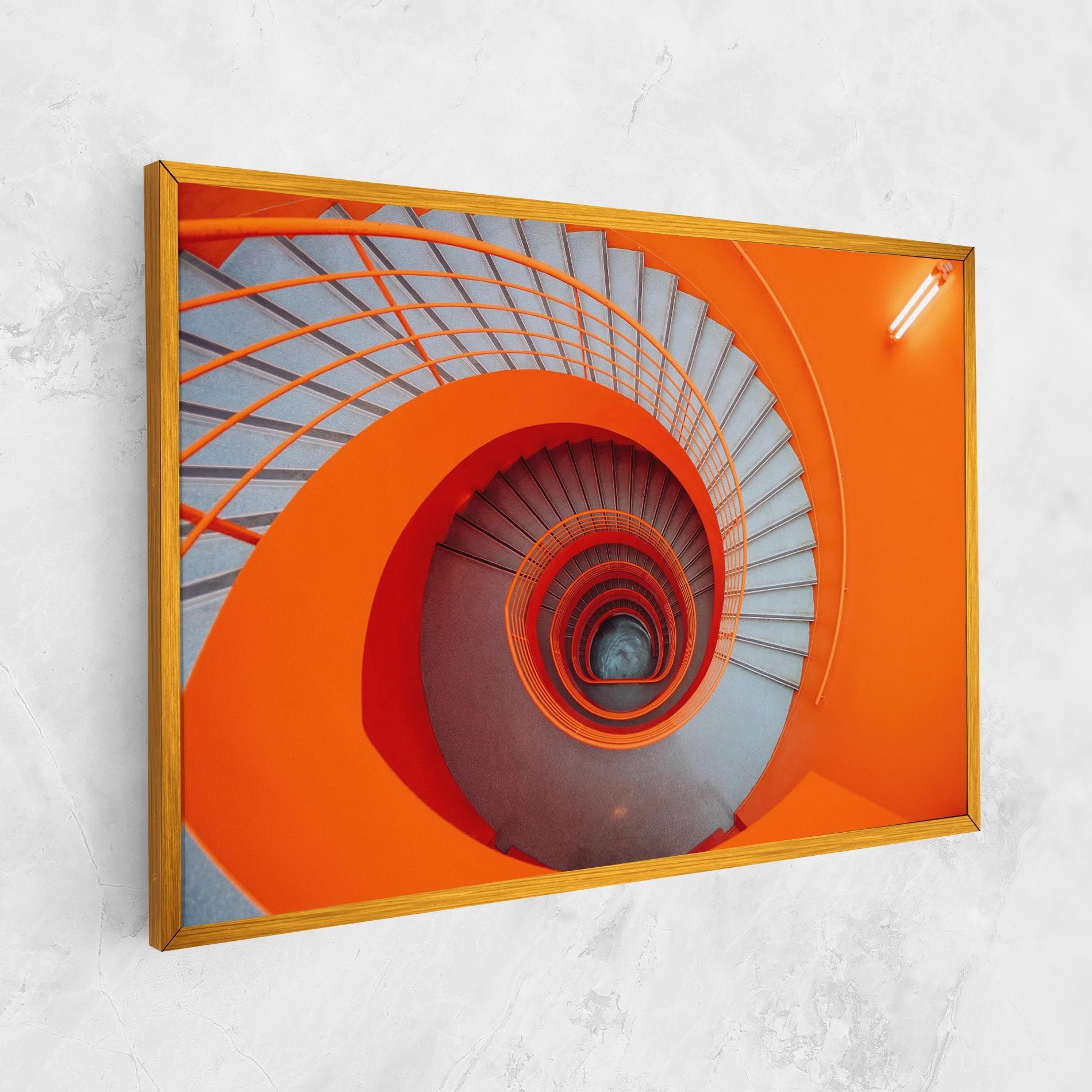 Grey Orange Stairs mockup 1