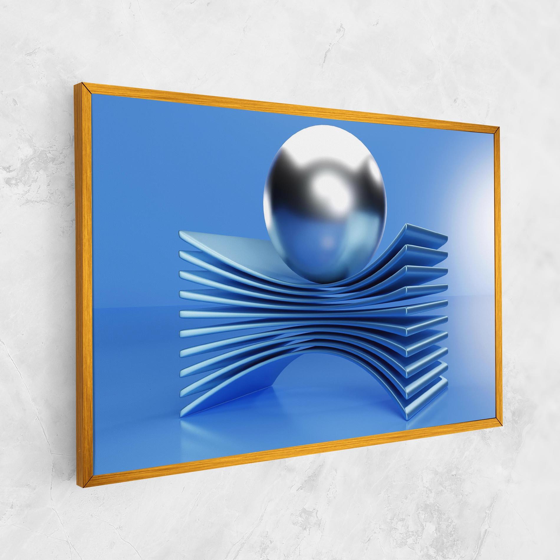 Leinwandbild Silver Ball mockup 1