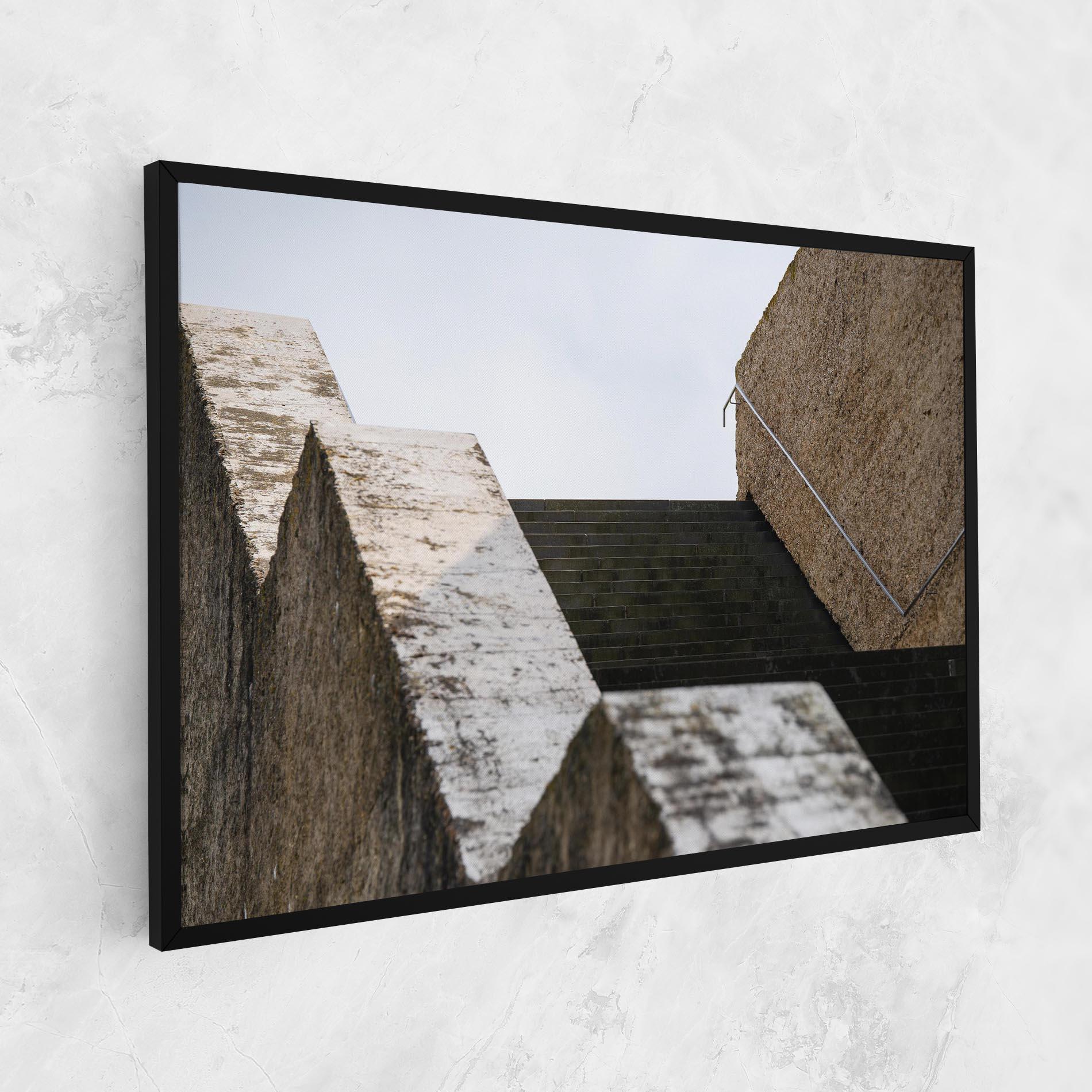 Leinwandbild Black Stairs mockup 1