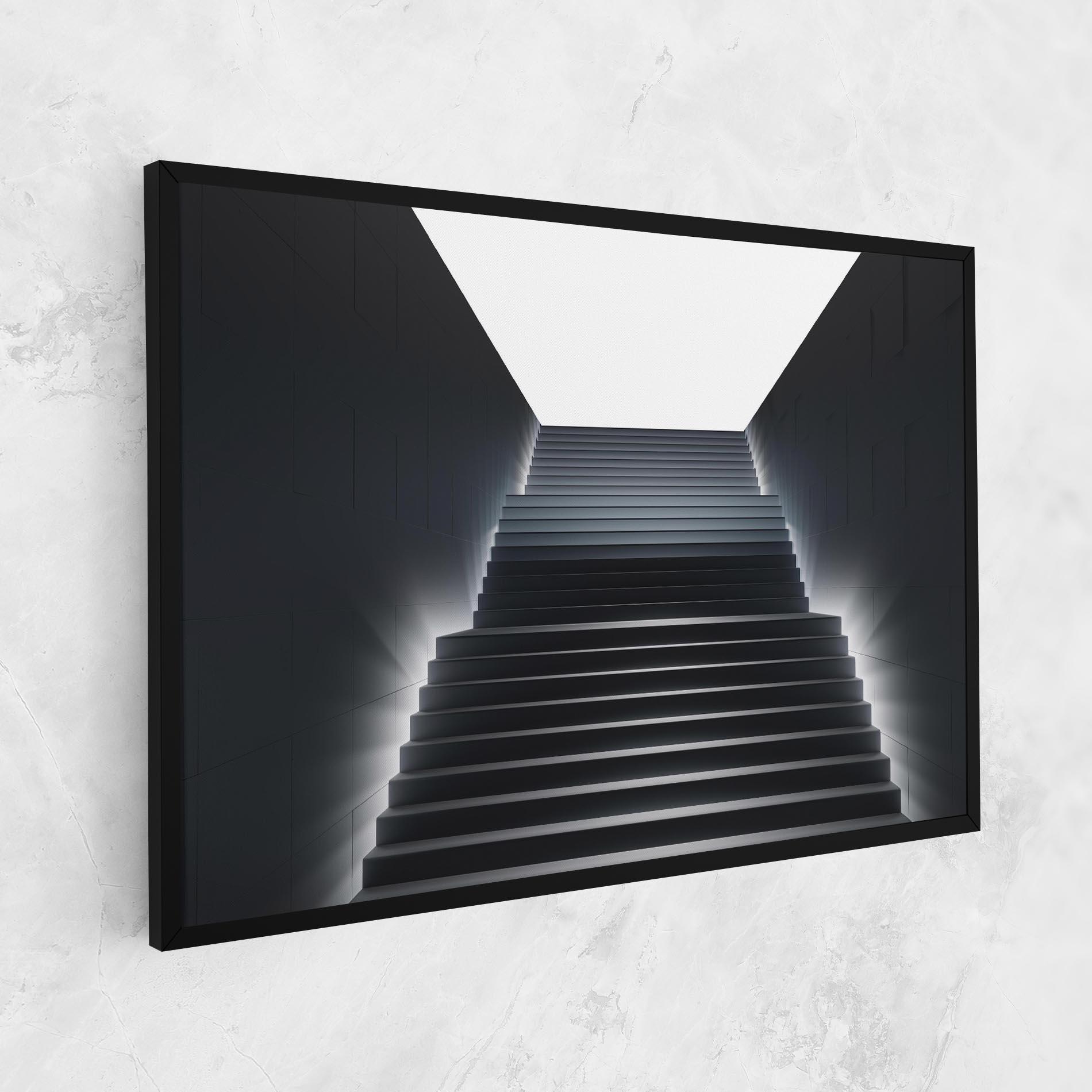Leinwandbild Dark Stairs mockup 1