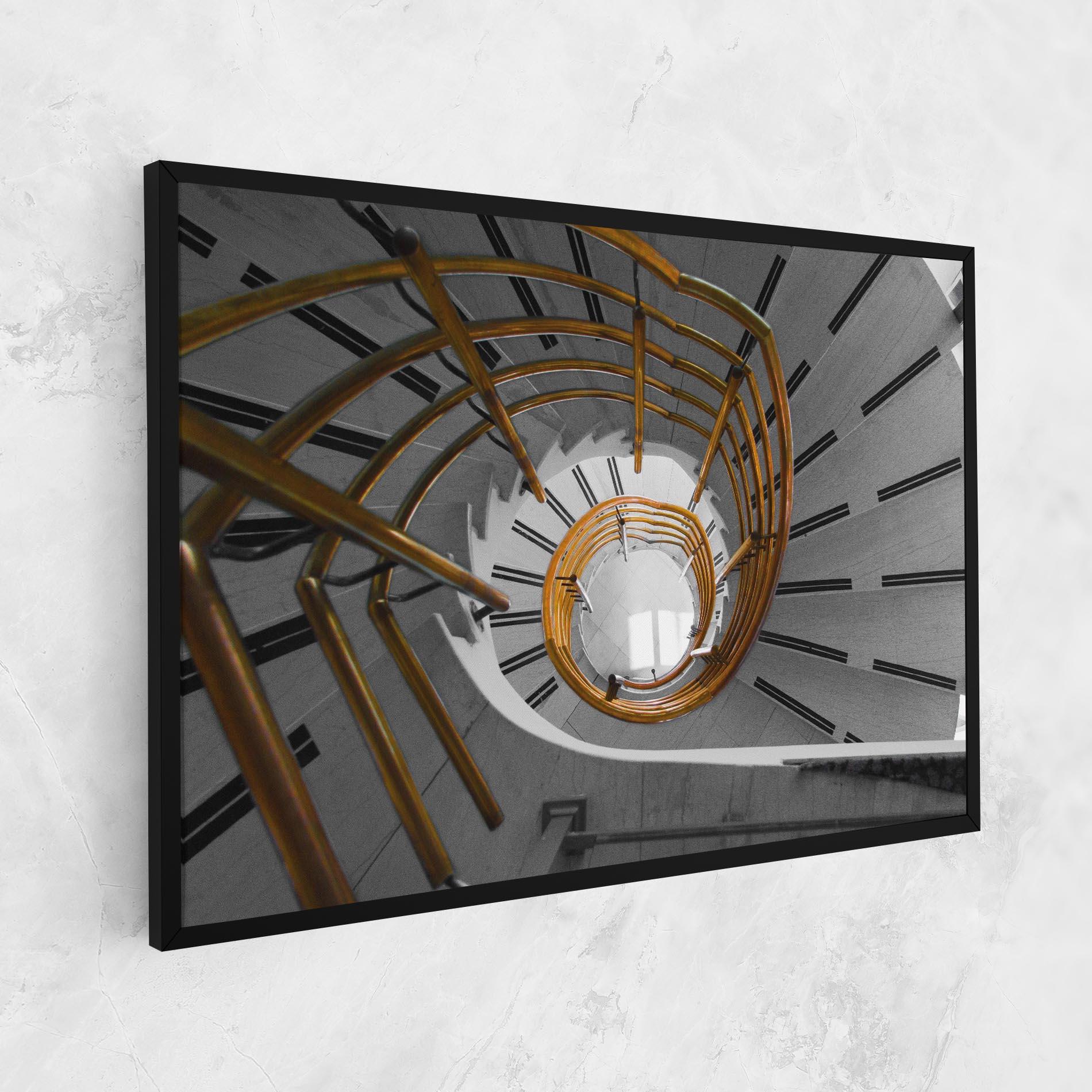 Leinwandbild Gold Bar Stairs mockup 1